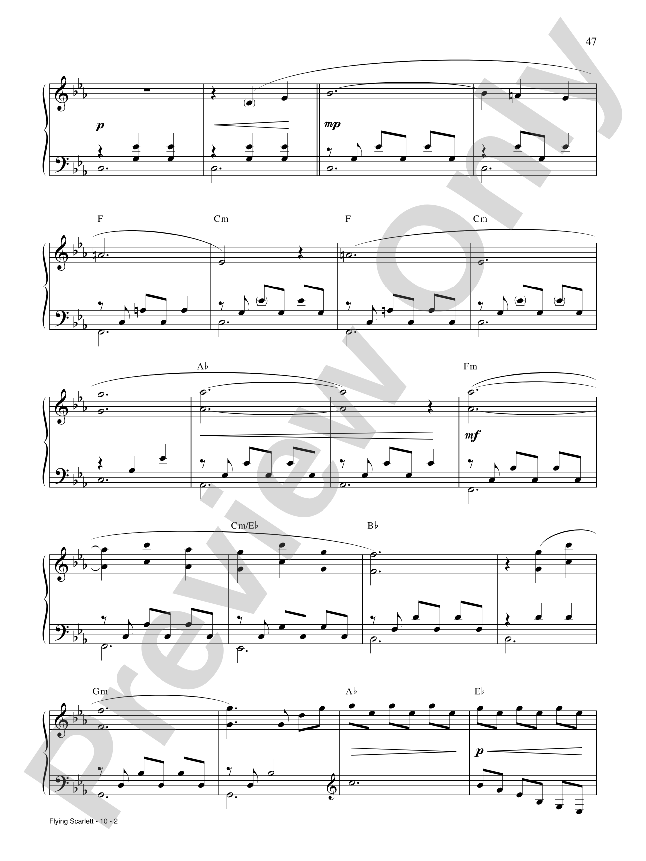 Flying Scarlett: Piano/Vocal/Chords