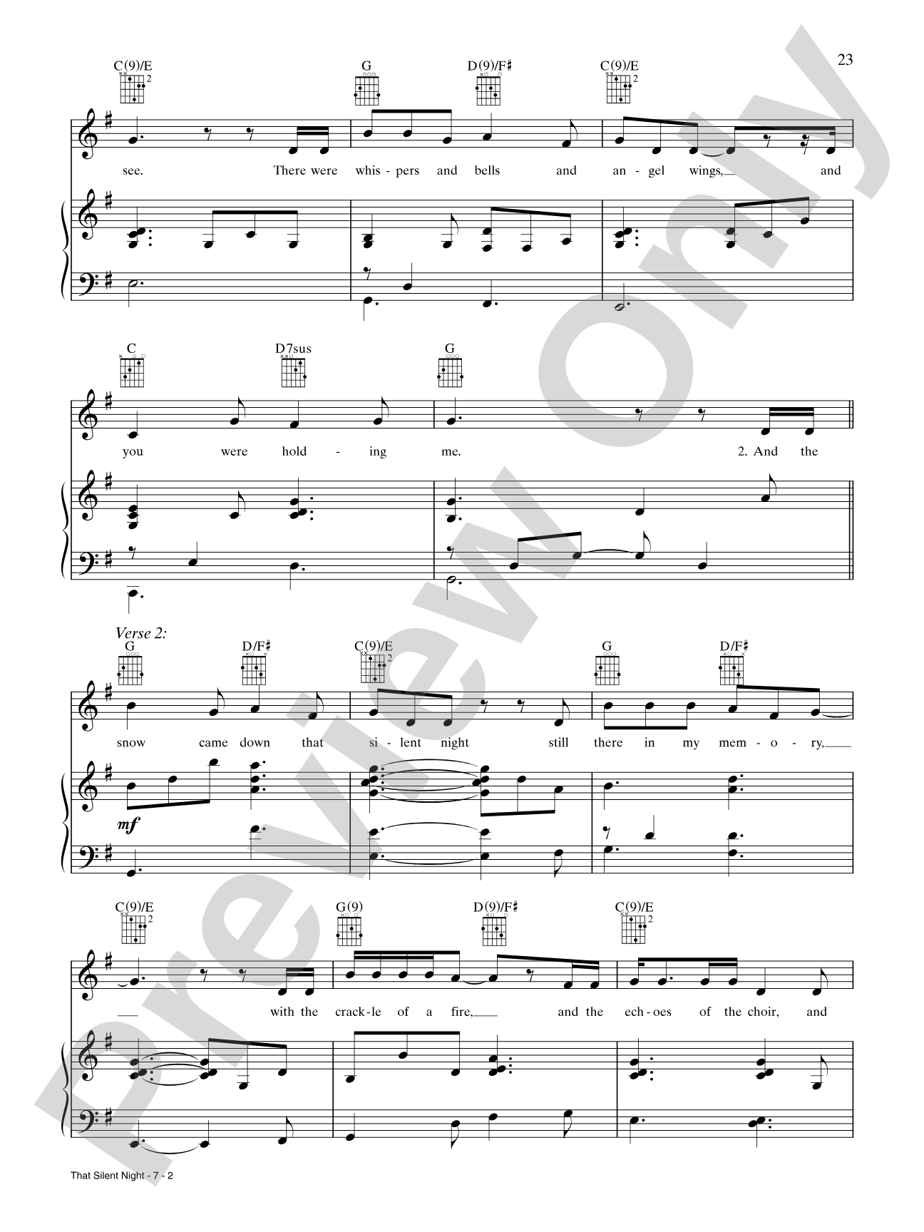 That Silent Night: Piano/Vocal/Chords