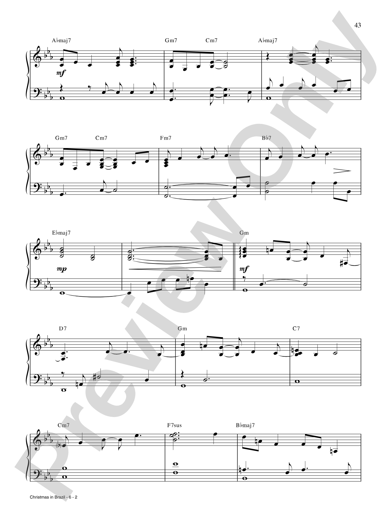 Christmas in Brazil: Piano/Vocal/Chords