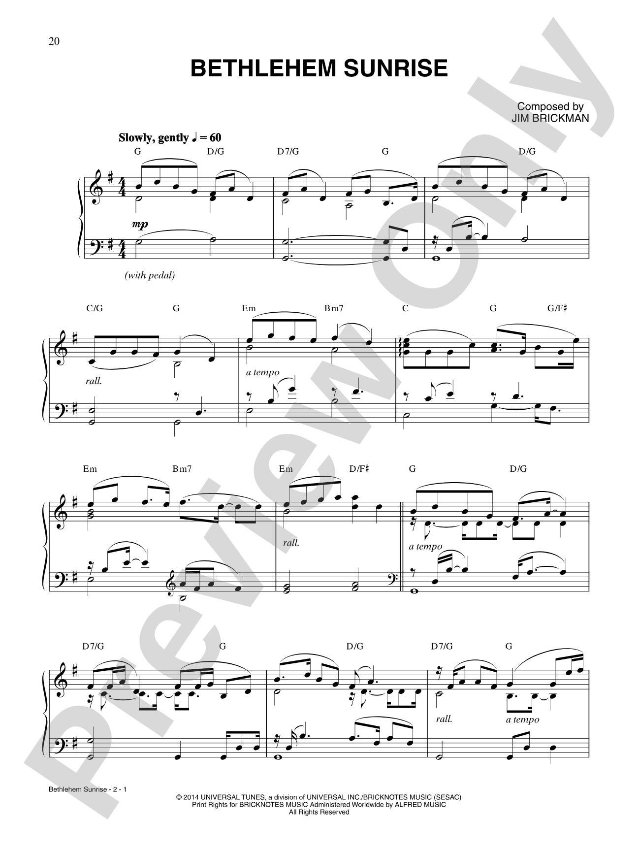 Bethlehem Sunrise: Piano/Vocal/Chords