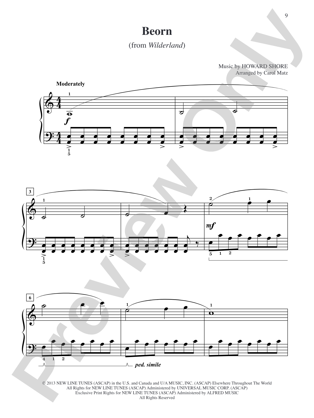 Beorn (from The Hobbit: The Desolation of Smaug): Big Note Piano