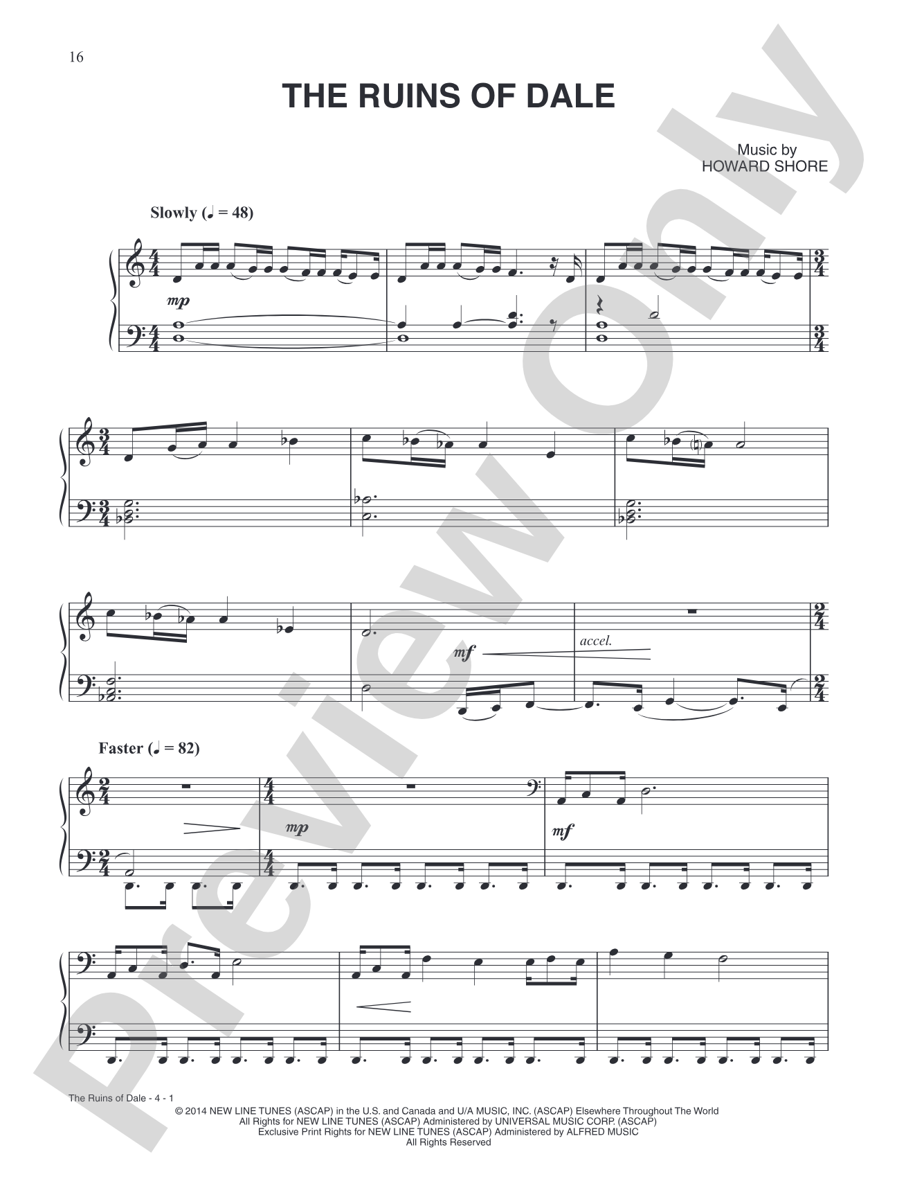 The Ruins of Dale (from The Hobbit: The Battle of Five Armies): Piano