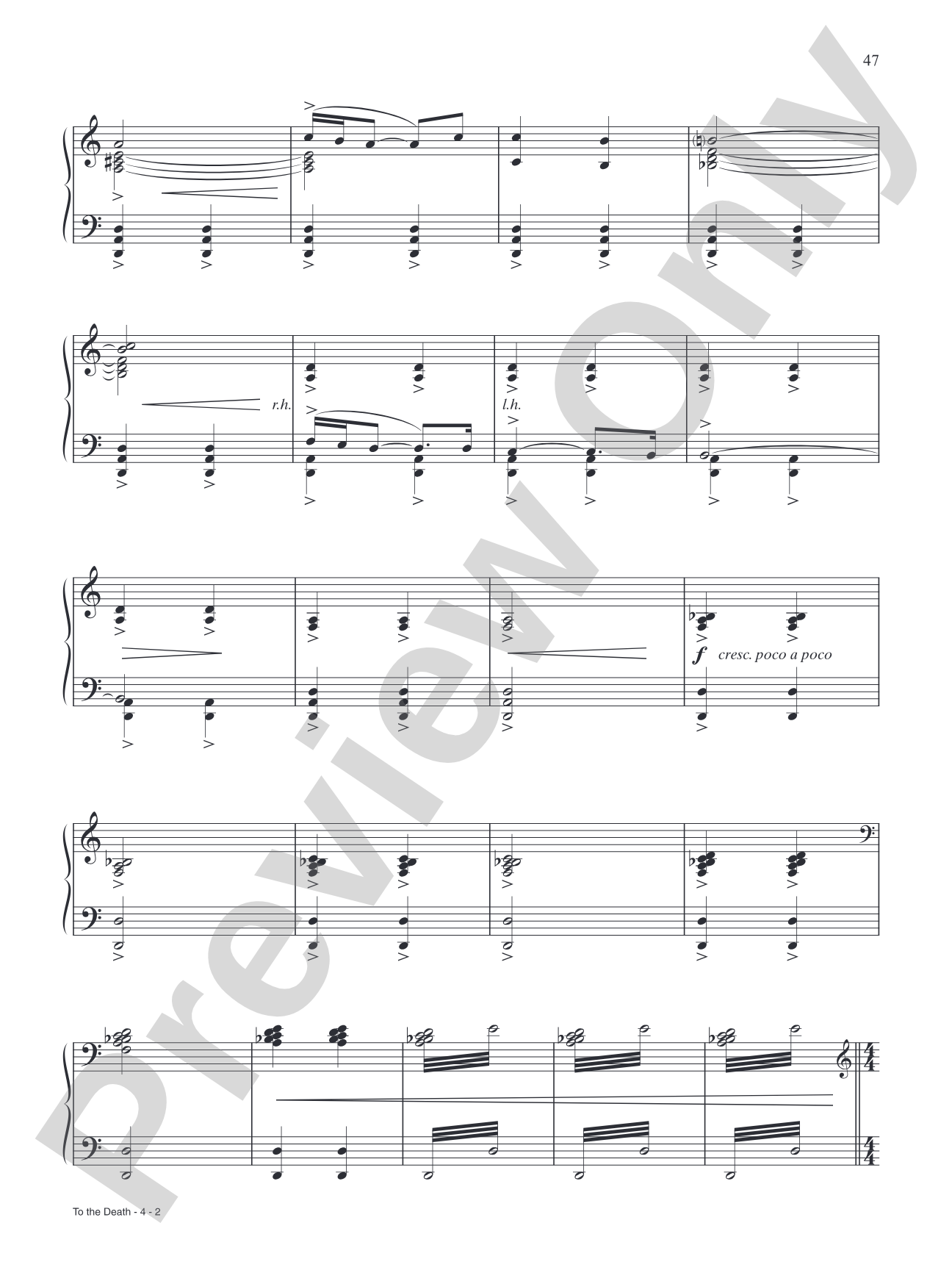 To the Death (from The Hobbit: The Battle of Five Armies): Piano/Vocal