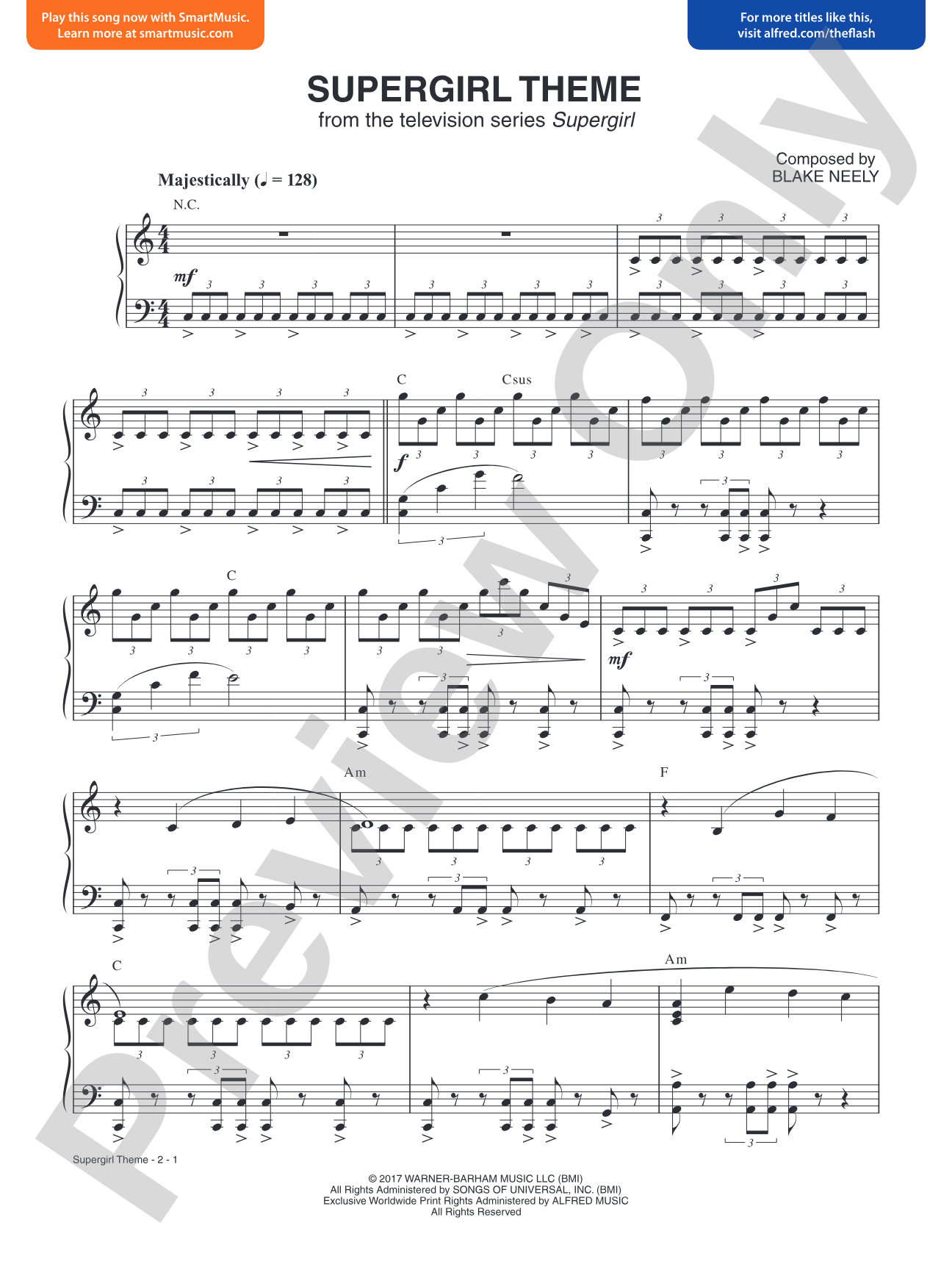 Supergirl Theme (From the Television Series <i>Supergirl</i>): Piano