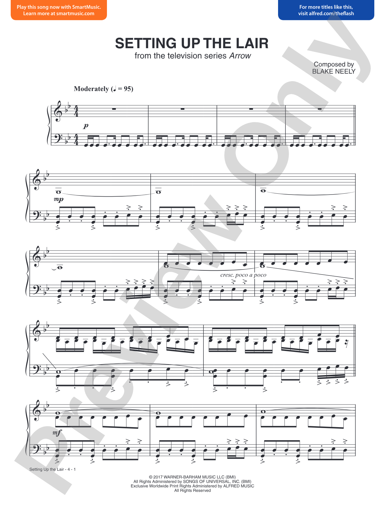 Setting Up the Lair (From the Television Series <i>Arrow</i>): Piano