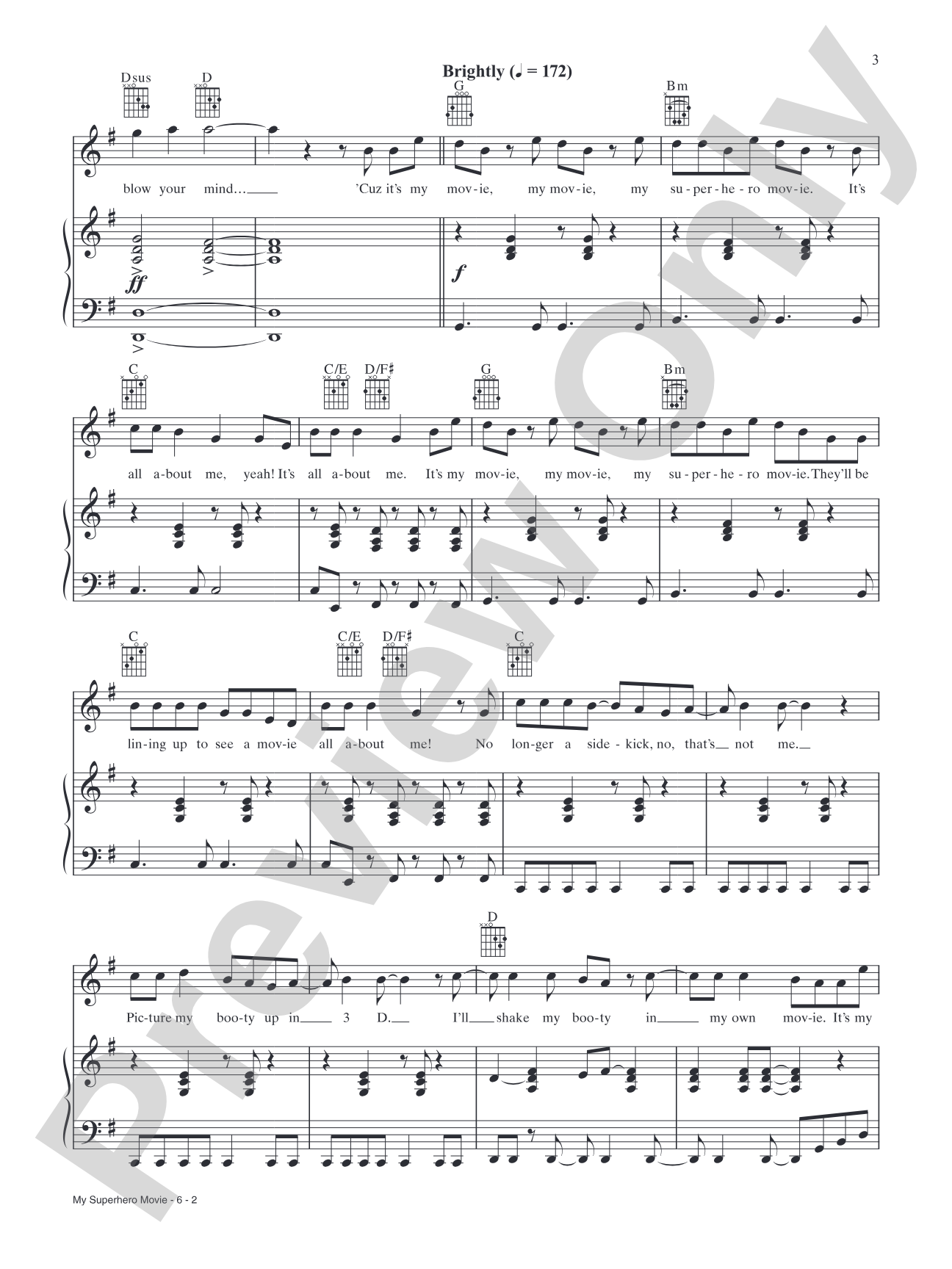 My Superhero Movie (from <i>Teen Titans Go! To The Movies</i>): Piano/Vocal/Guitar