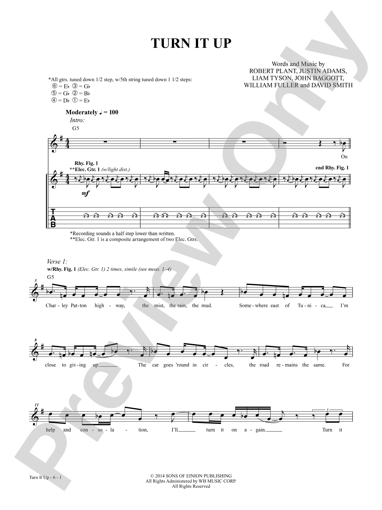 Turn It Up: Authentic Guitar TAB