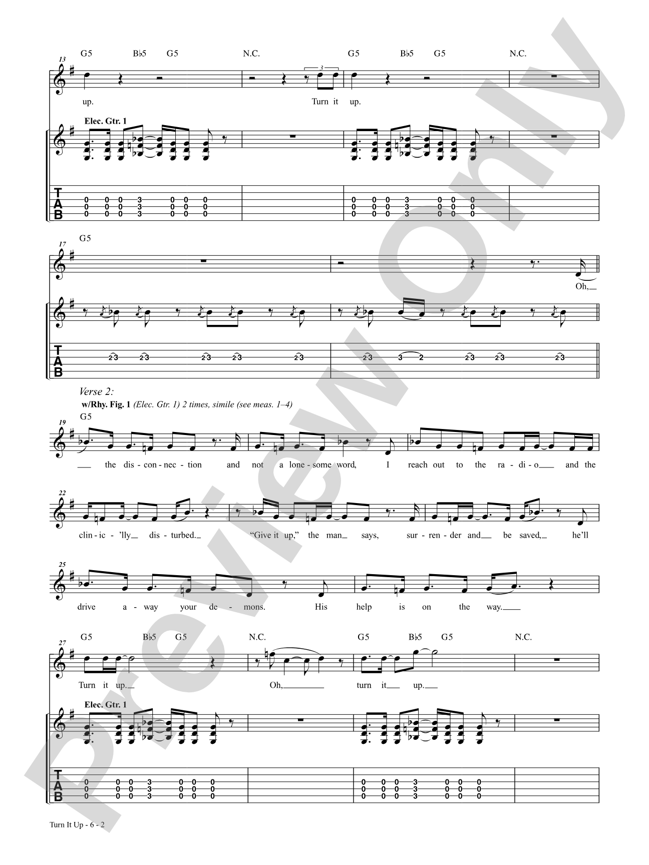 Turn It Up: Authentic Guitar TAB