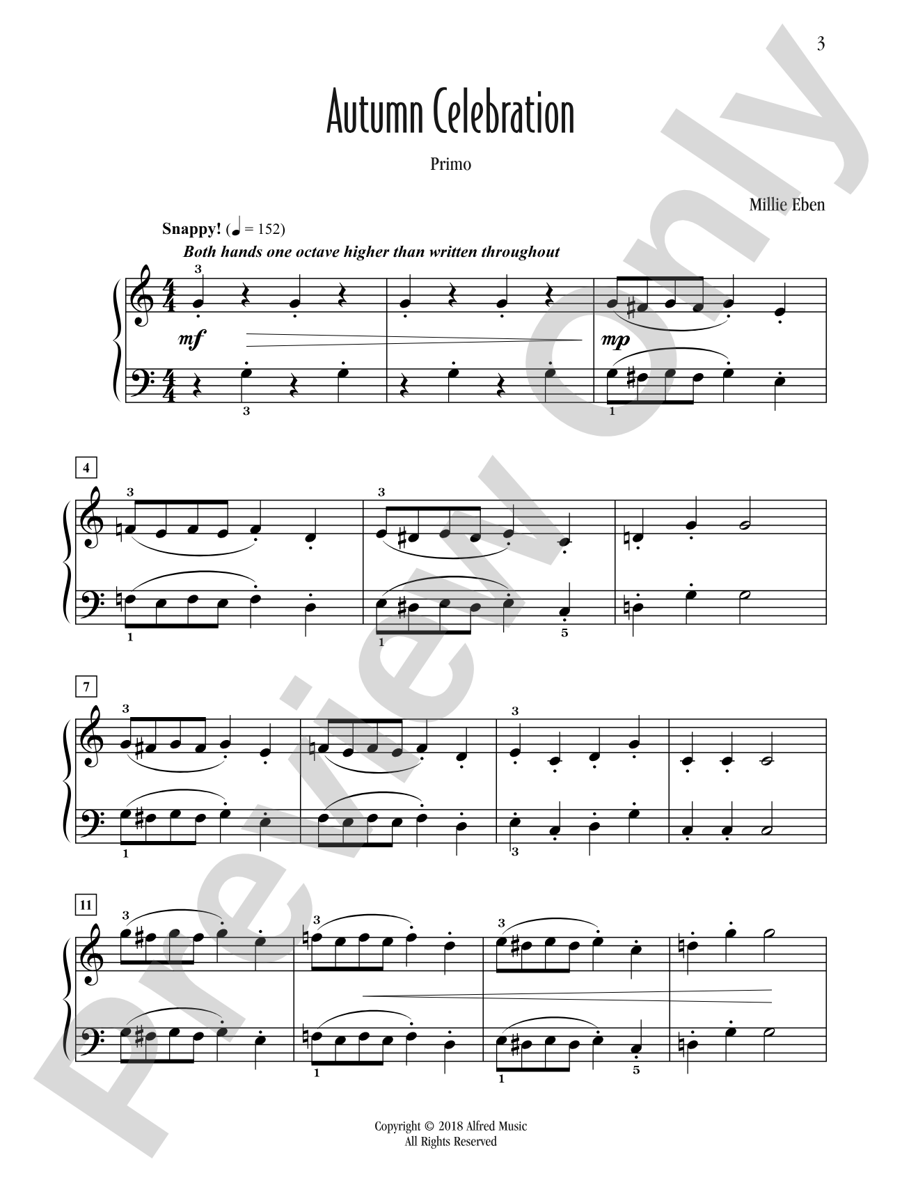 Autumn Celebration: Piano