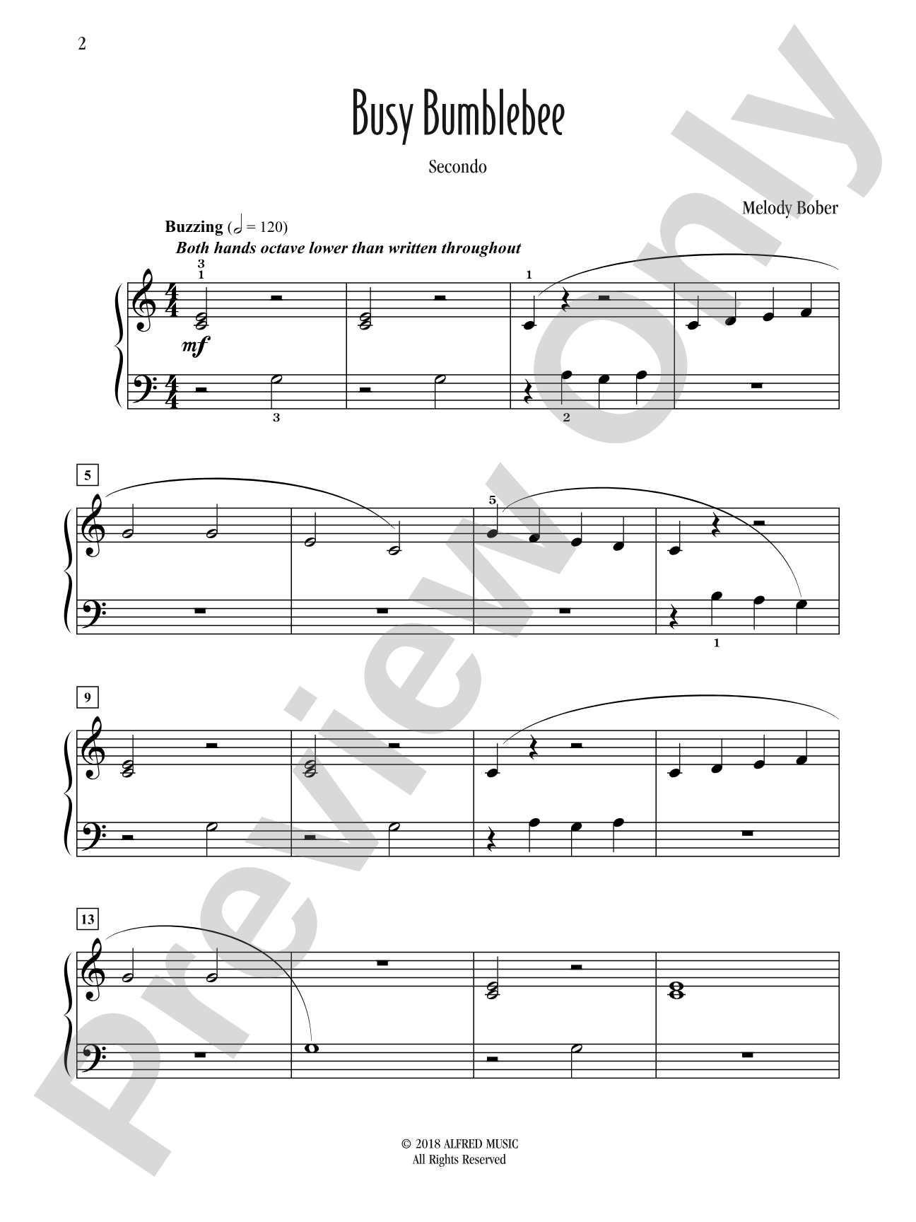 Busy Bumblebee: Piano
