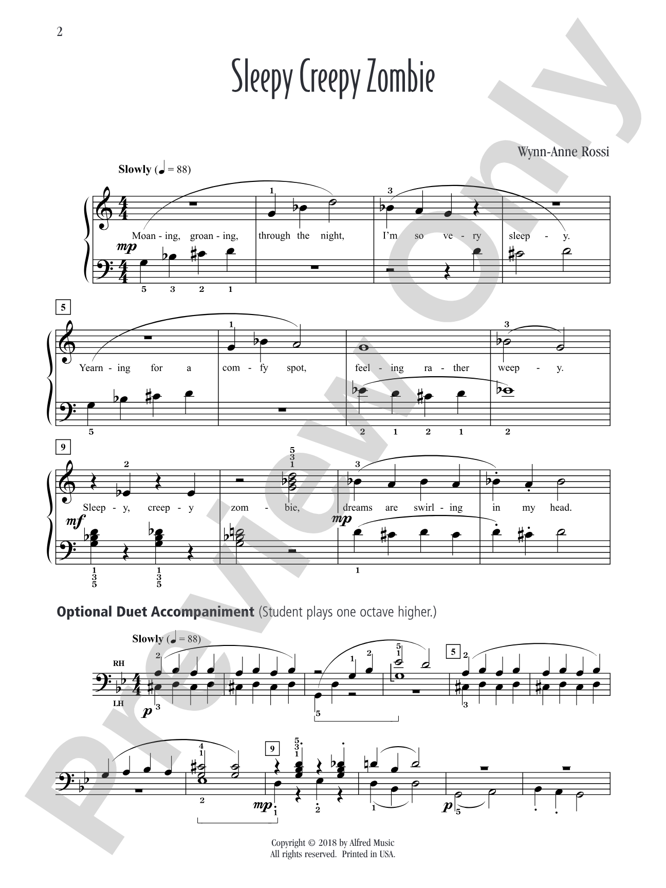 Sleepy Creepy Zombie: Piano