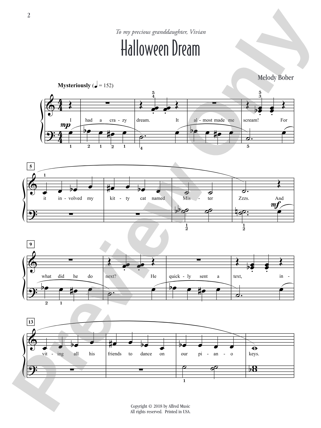 Halloween Dream: Piano