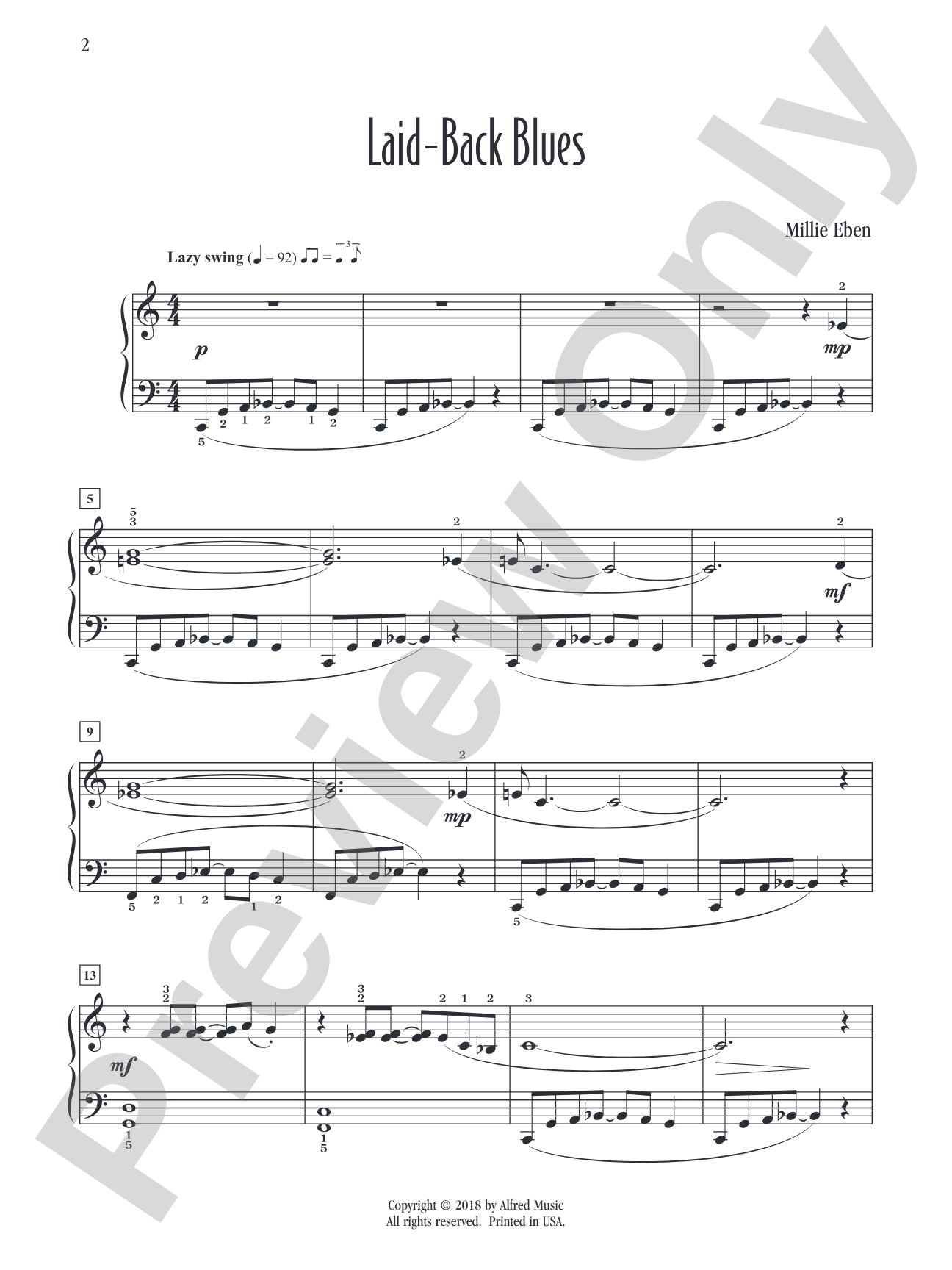Laid-Back Blues: Piano