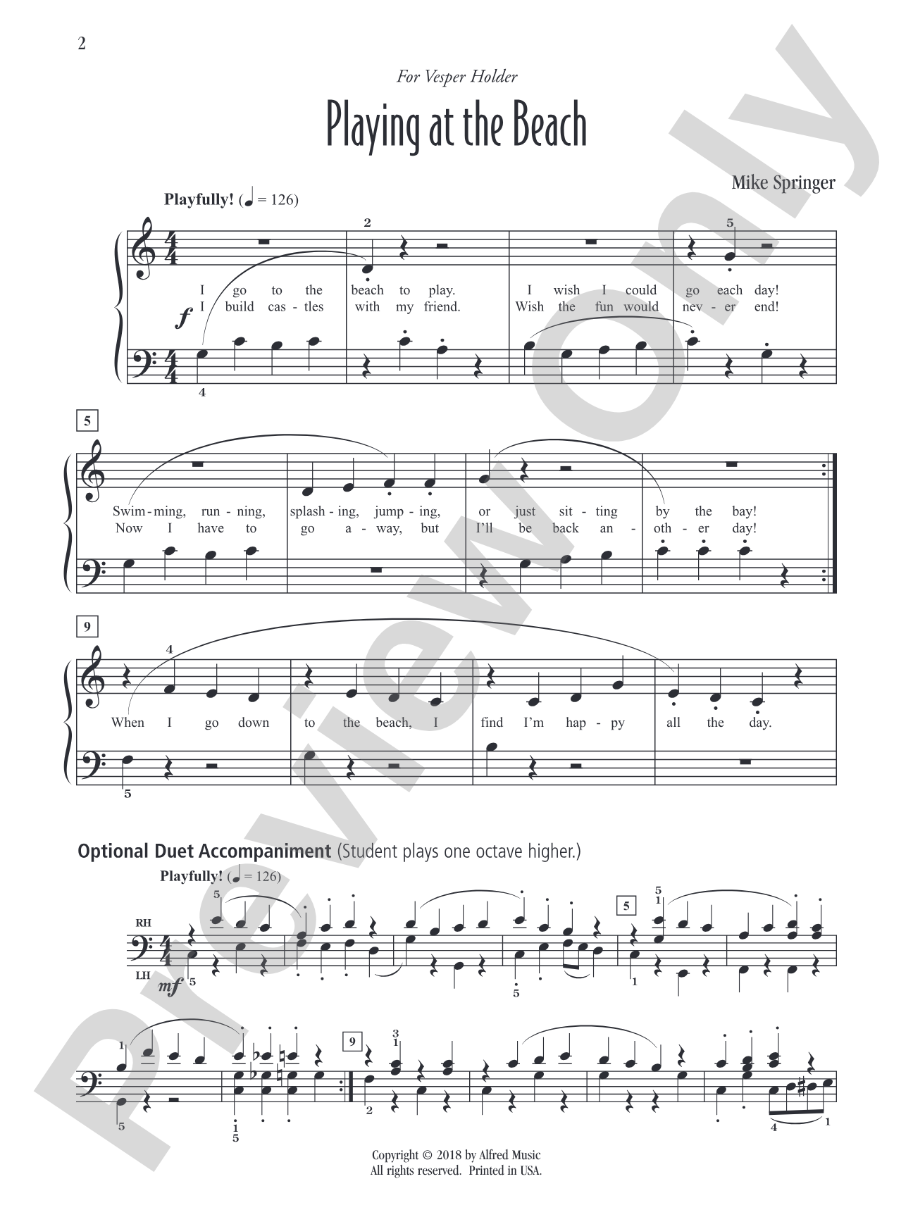 Playing at the Beach: Piano