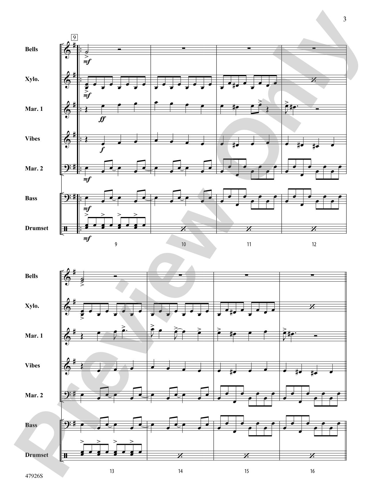 Paint It, Black (For Percussion Septet and Bass Guitar): Percussion Ensemble