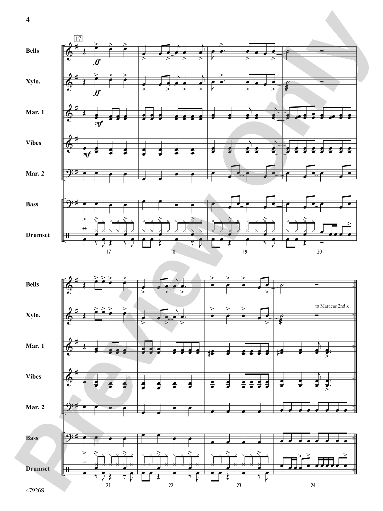 Paint It, Black (For Percussion Septet and Bass Guitar): Percussion Ensemble
