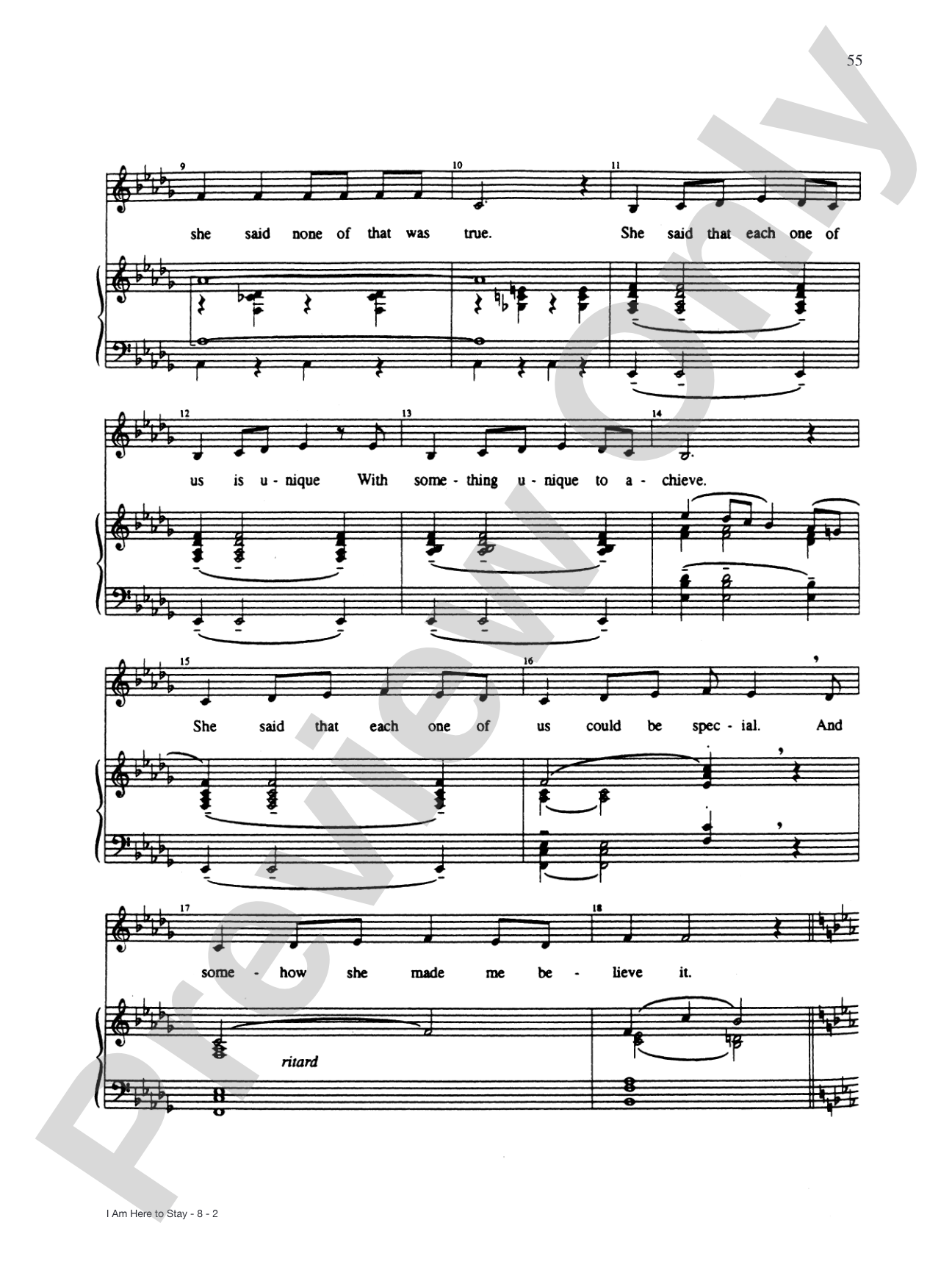 I Am Here to Stay (from <i>Nunsense II</i>): Piano/Vocal/Chords