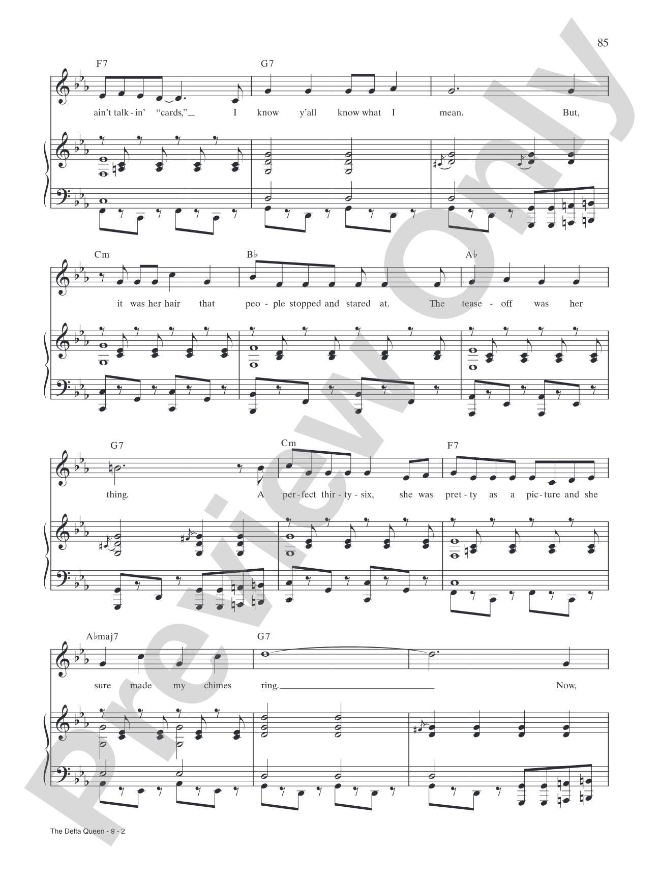 The Delta Queen (from <i>Sister Amnesia's Country Western Nunsense Jamboree</i>): Piano/Vocal/Chords