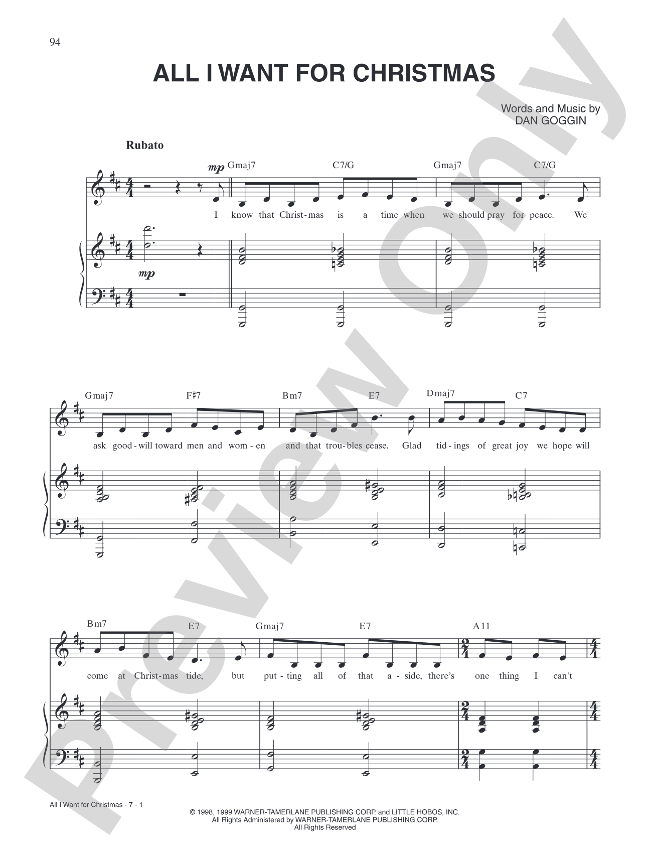 All I Want for Christmas (from <i>Nuncrackers</i>): Piano/Vocal/Chords