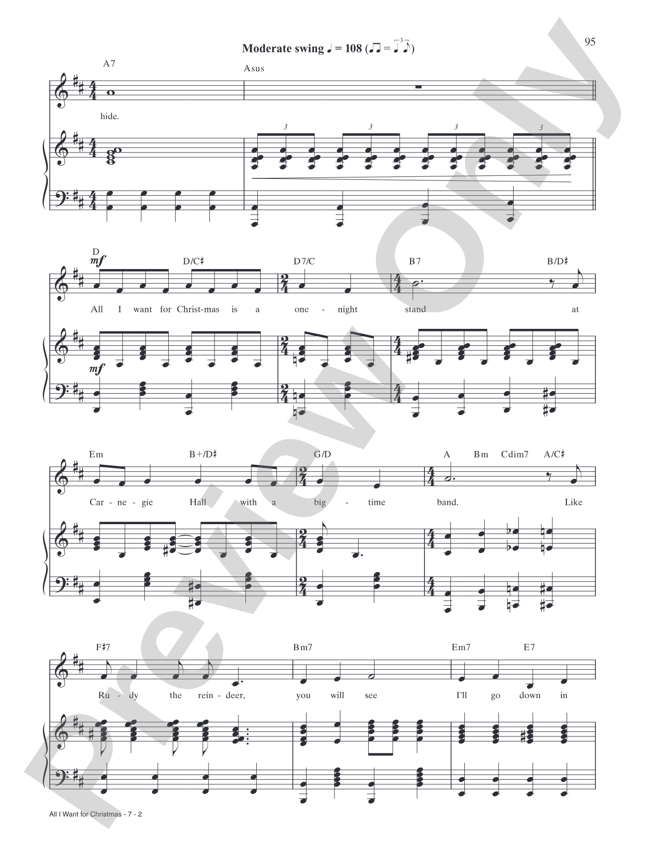 All I Want for Christmas (from <i>Nuncrackers</i>): Piano/Vocal/Chords
