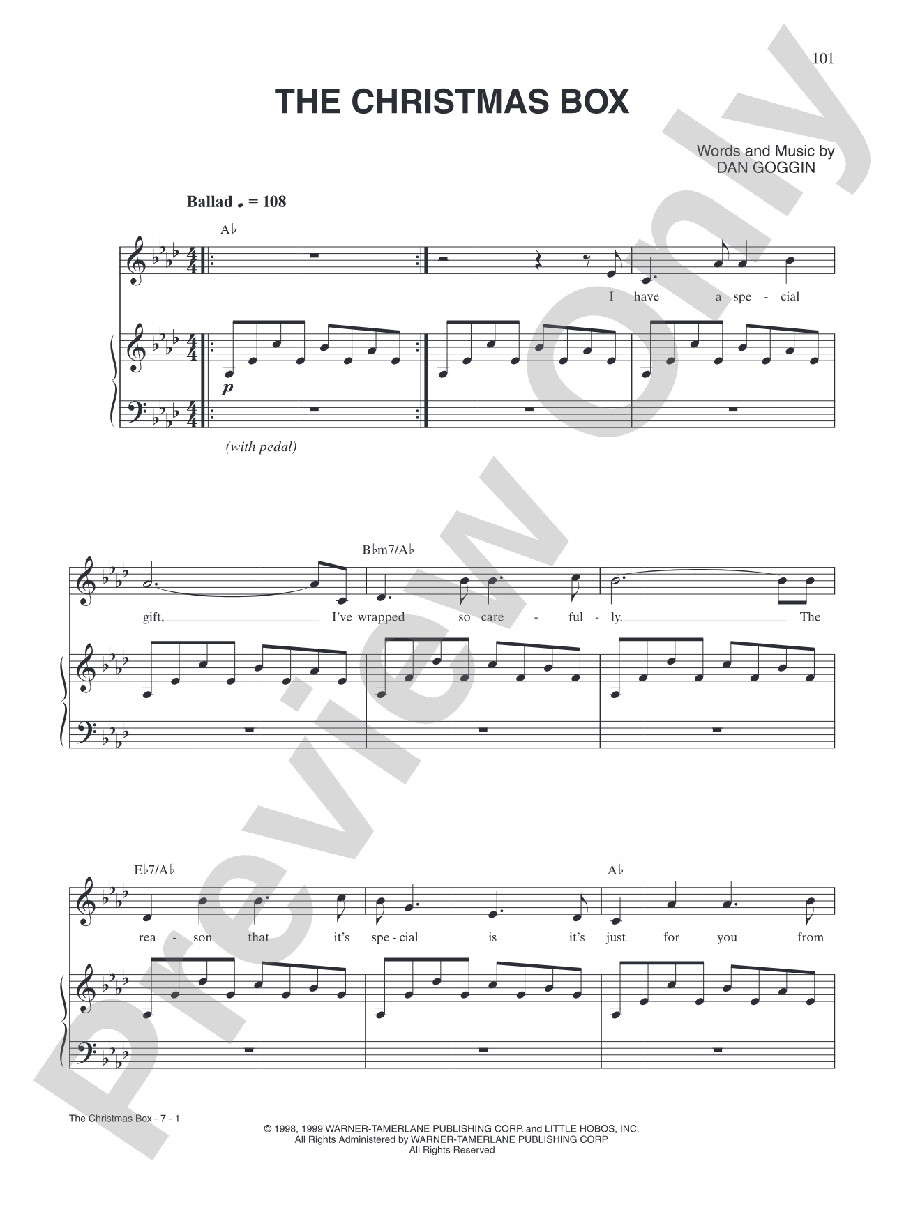 The Christmas Box (from <i>Nuncrackers</i>): Piano/Vocal/Chords