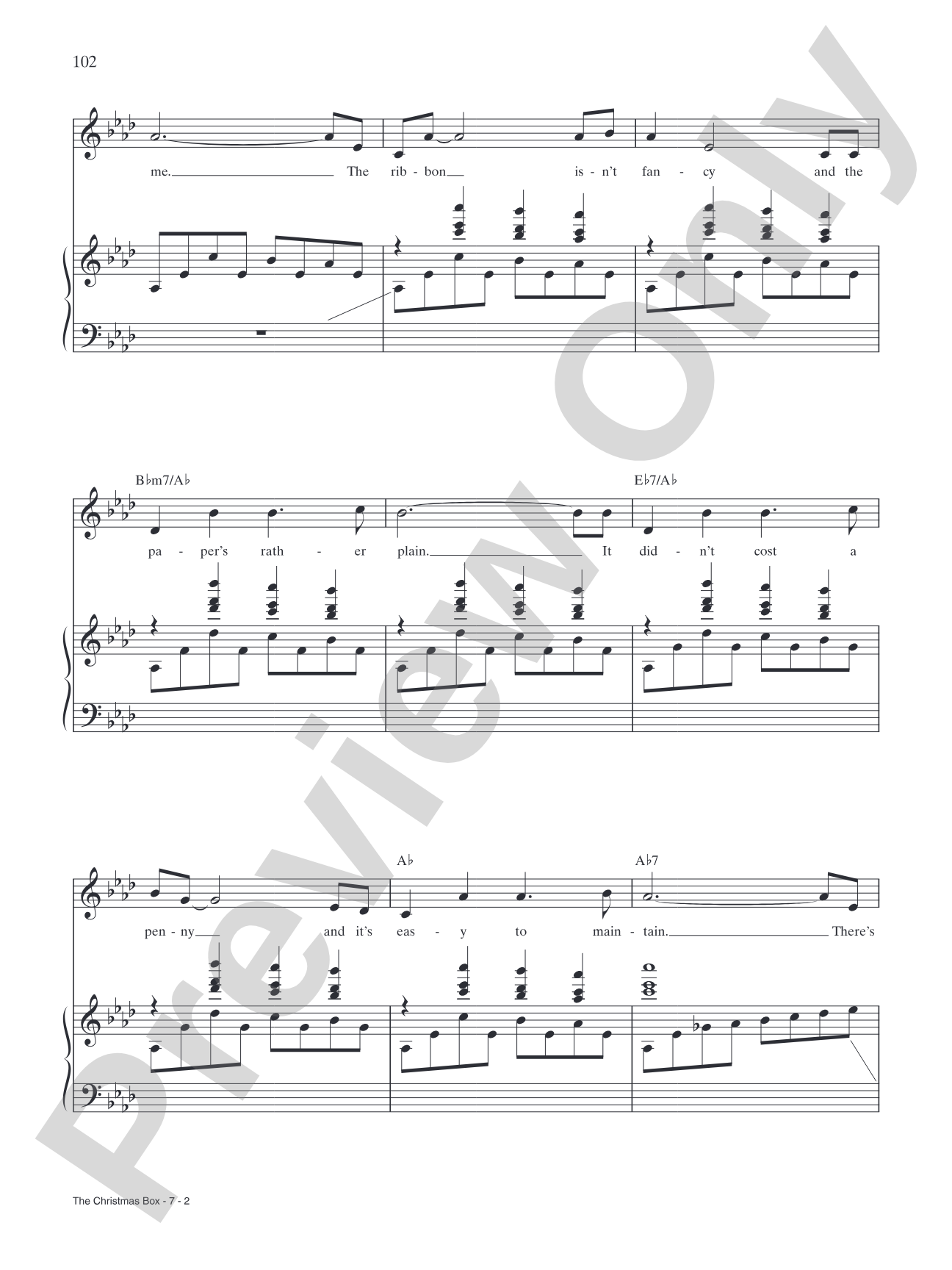 The Christmas Box (from <i>Nuncrackers</i>): Piano/Vocal/Chords