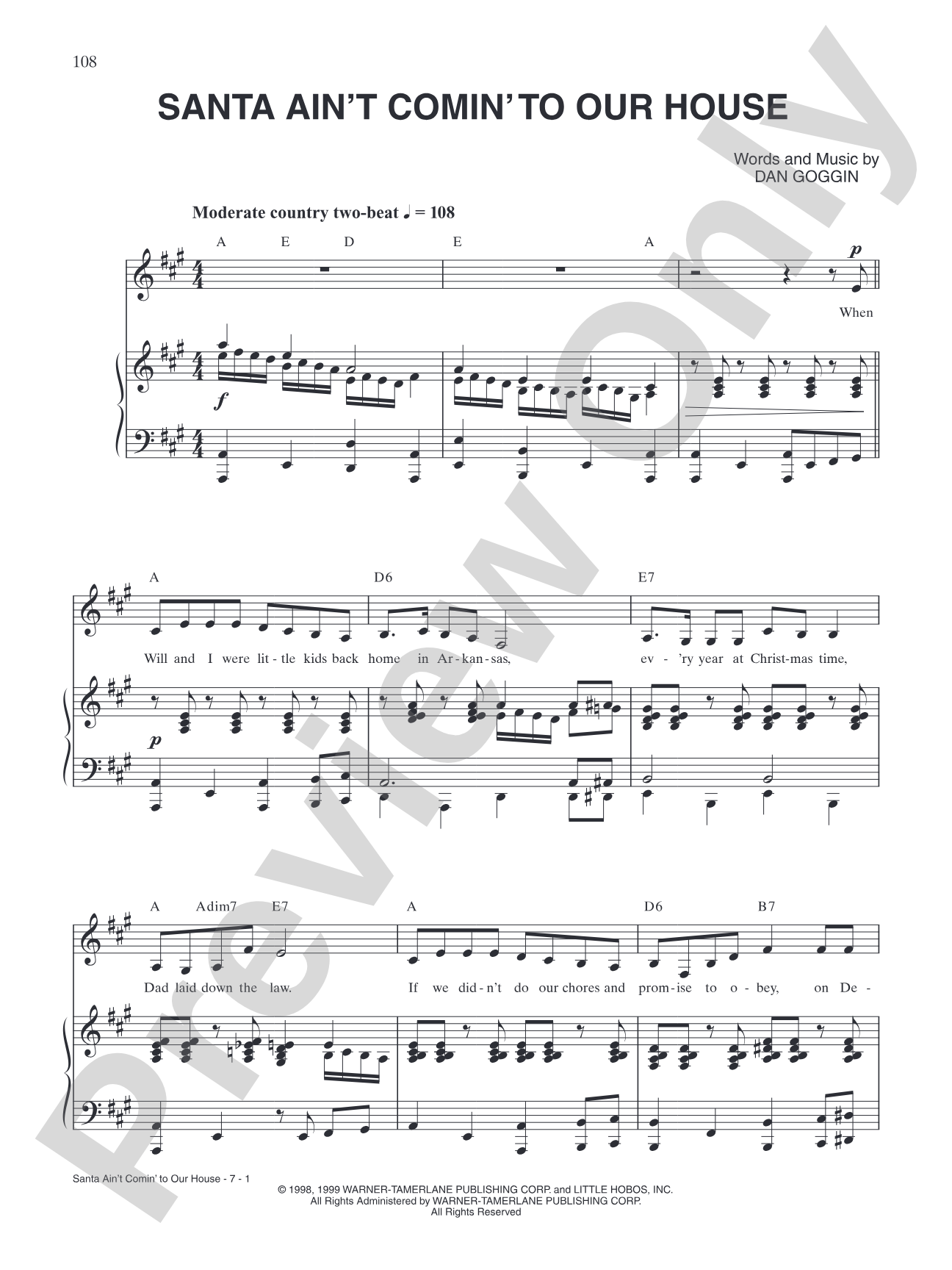 Santa Ain’t Comin’ to Our House (from <i>Nuncrackers</i>): Piano/Vocal/Chords