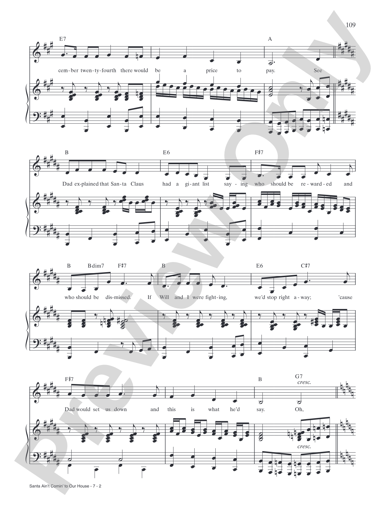 Santa Ain’t Comin’ to Our House (from <i>Nuncrackers</i>): Piano/Vocal/Chords