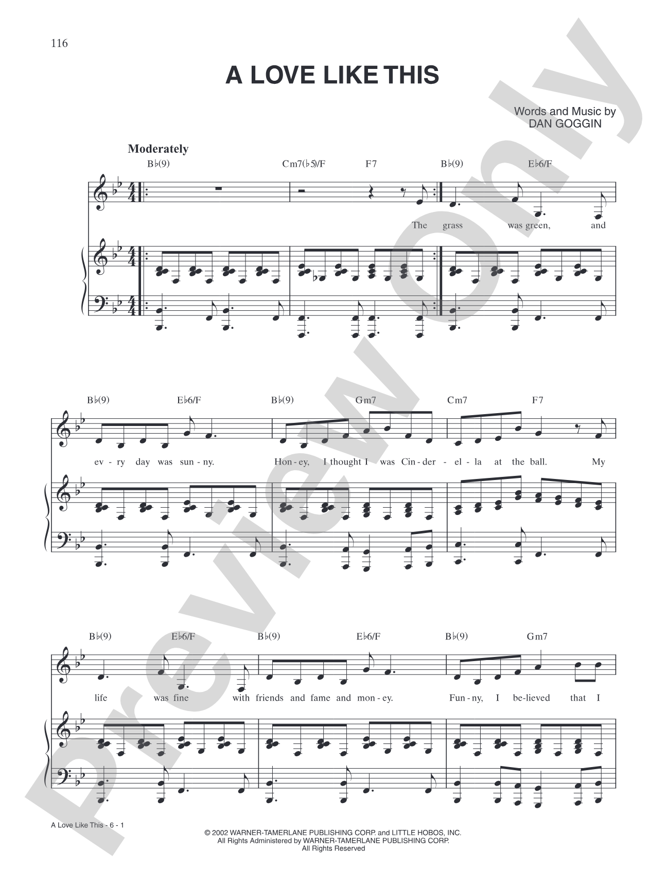 A Love Like This (from <i>Meshuggah-Nuns</i>): Piano/Vocal/Chords