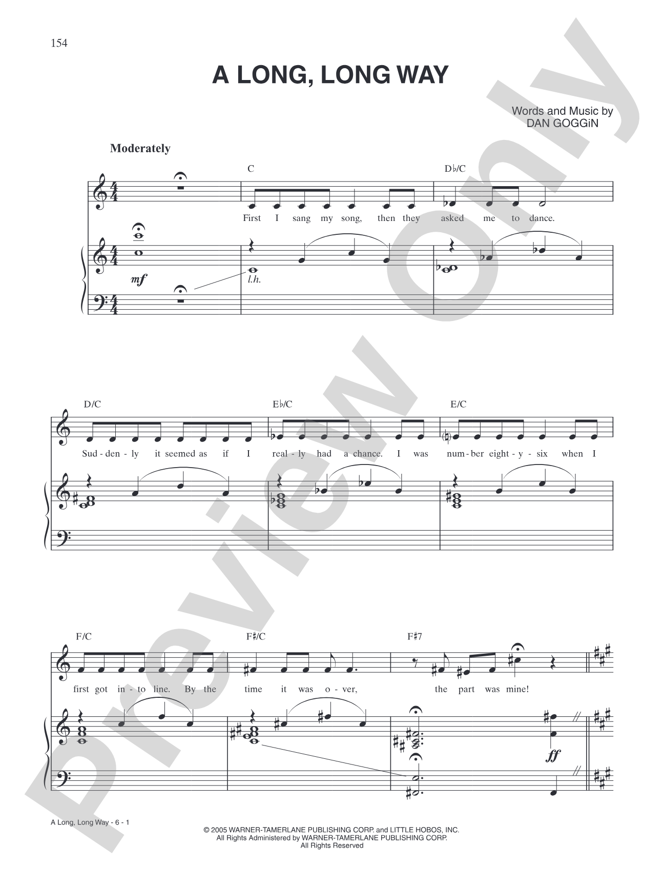 A Long, Long Way (from <i>Nunsensations</i>): Piano/Vocal/Chords