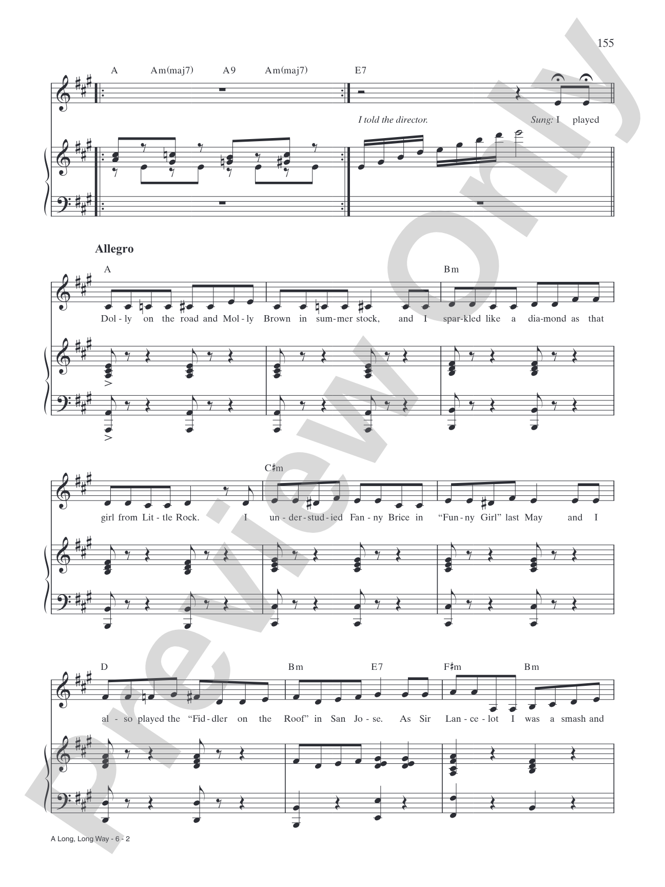 A Long, Long Way (from <i>Nunsensations</i>): Piano/Vocal/Chords