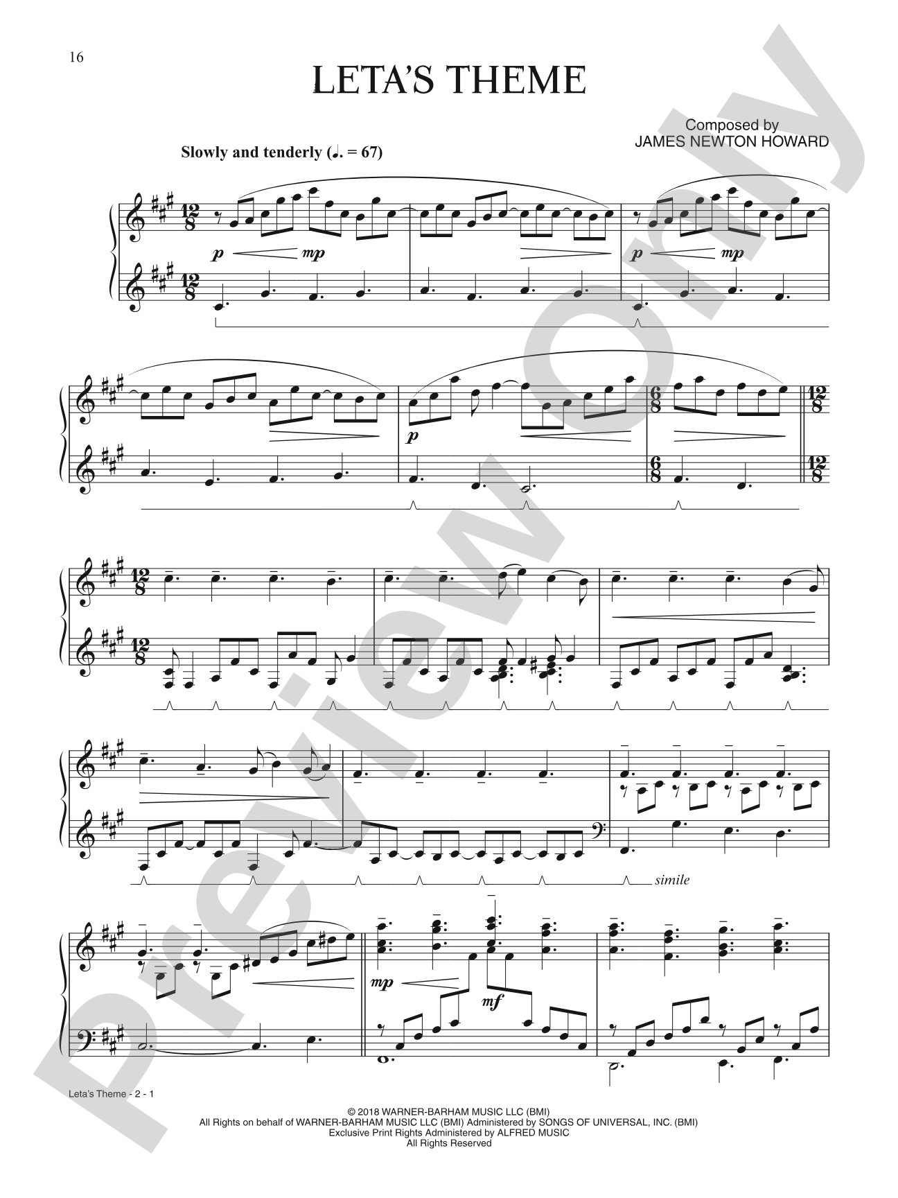 Leta's Theme (from <i>Fantastic Beasts: The Crimes of Grindelwald</i>): Piano