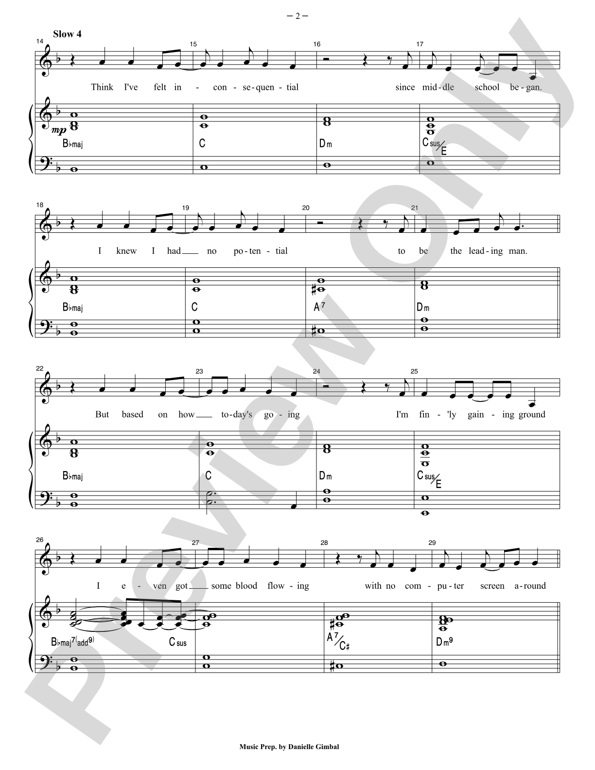 Loser Geek Whatever: Piano/Vocal