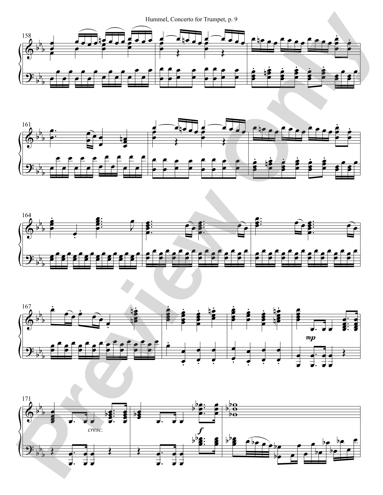 Hummel Concerto in B-flat Major for Trumpet and Piano: Solo & Small Ensemble