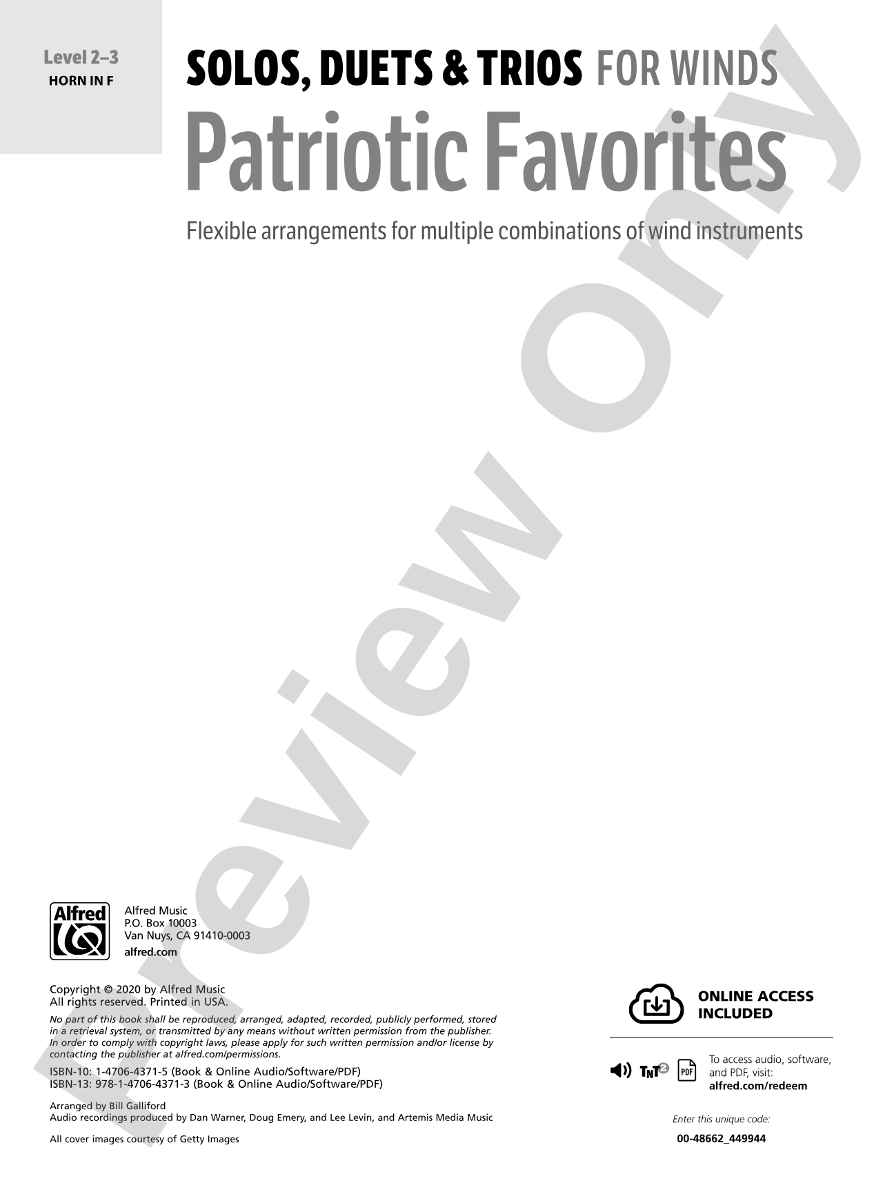 Solos, Duets & Trios for Winds: Patriotic Favorites (Horn in F): Woodwind Ensemble