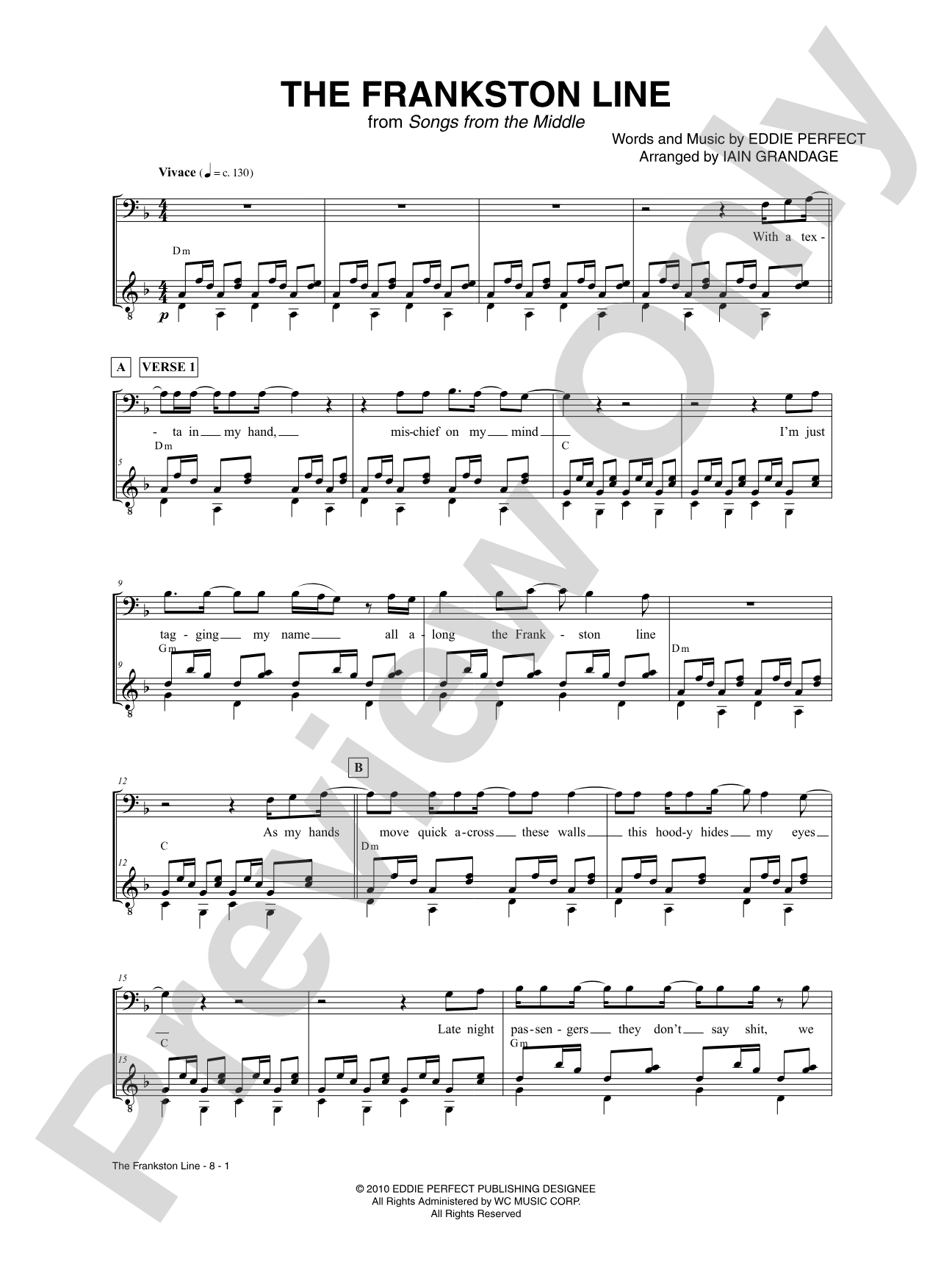 The Frankston Line: Piano/Vocal