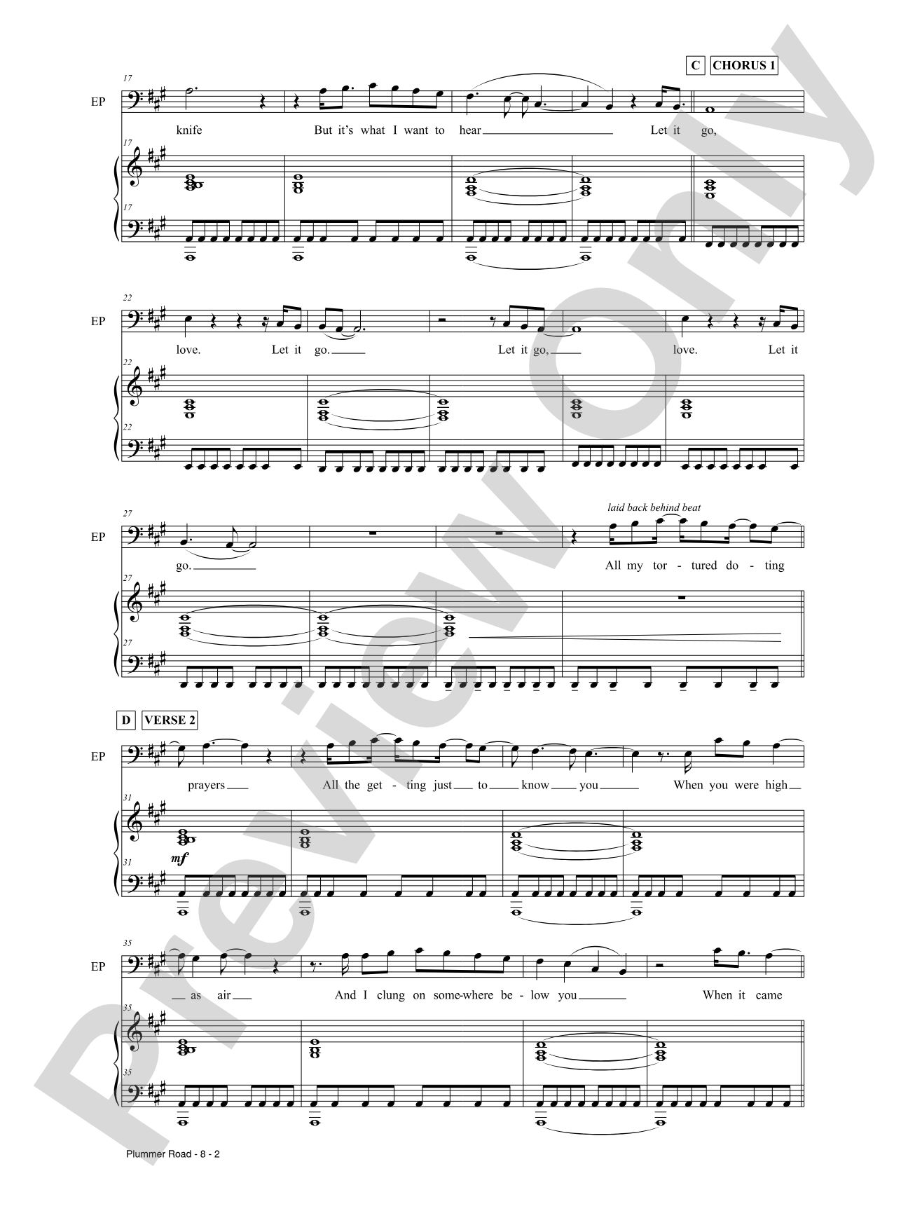Plummer Road: Piano/Vocal