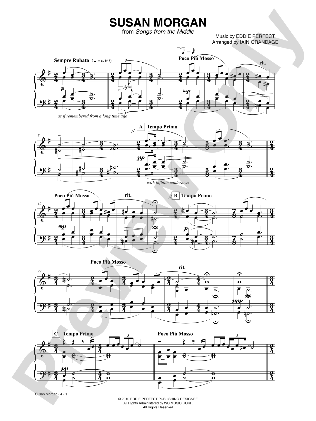 Susan Morgan: Piano/Vocal