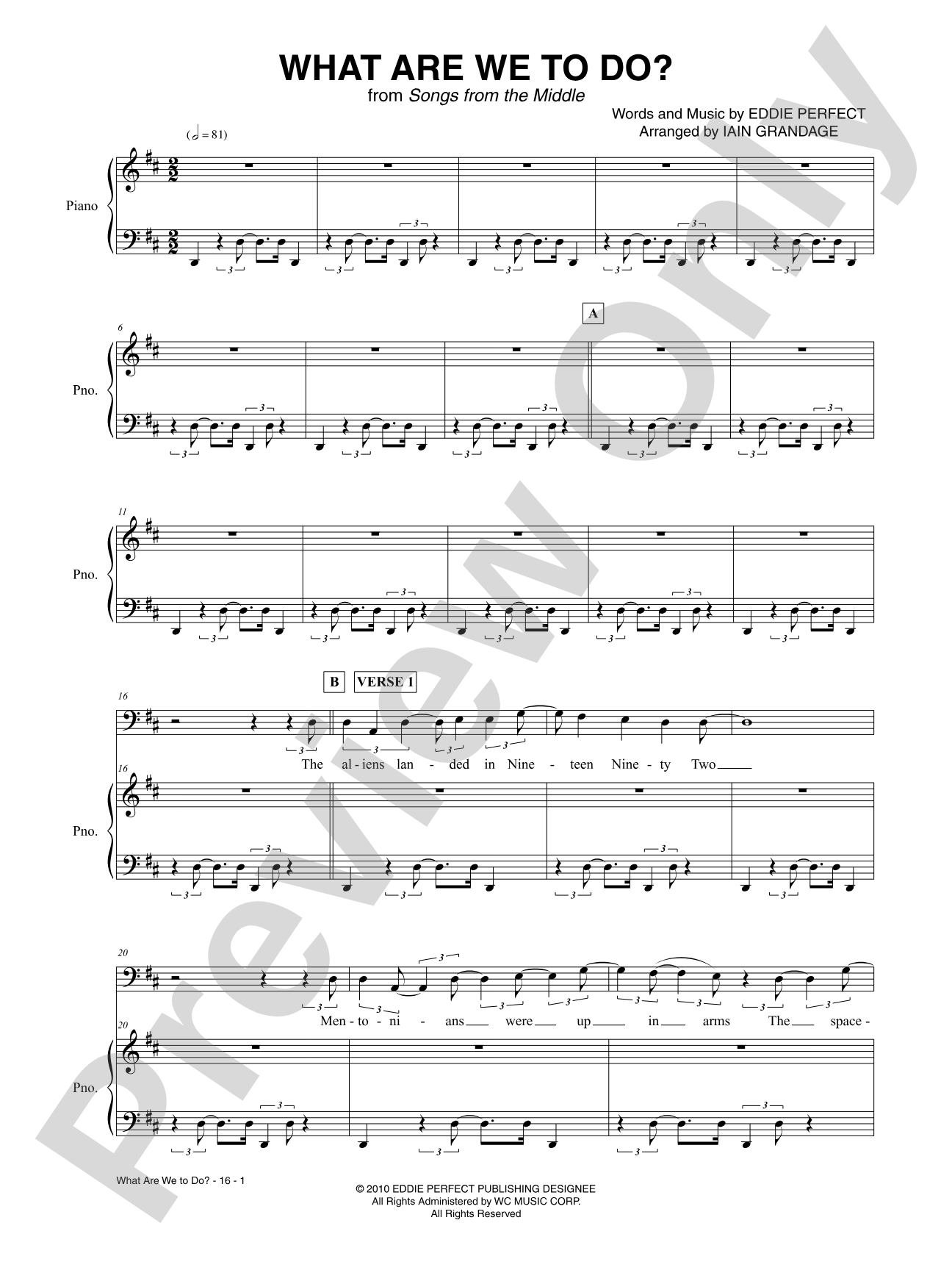 What Are We to Do?: Piano/Vocal