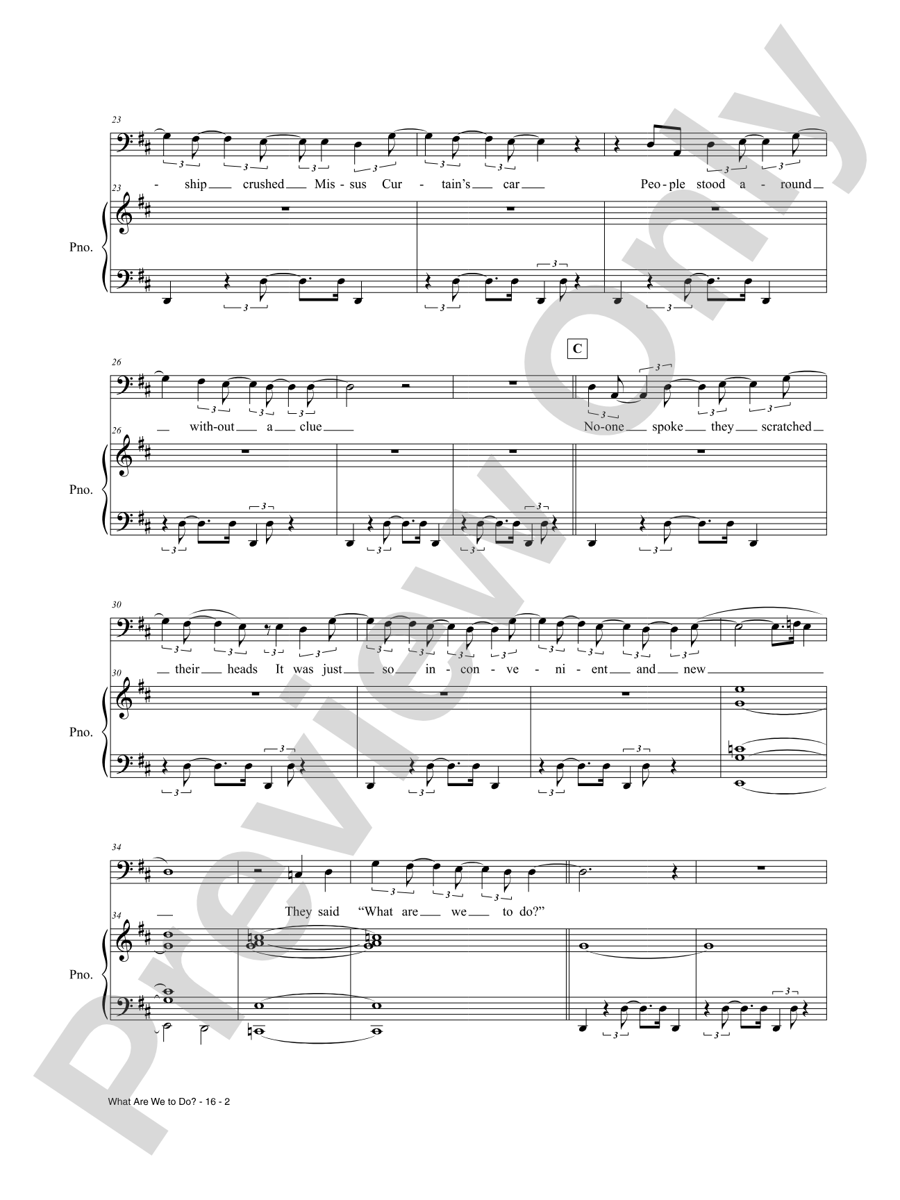What Are We to Do?: Piano/Vocal