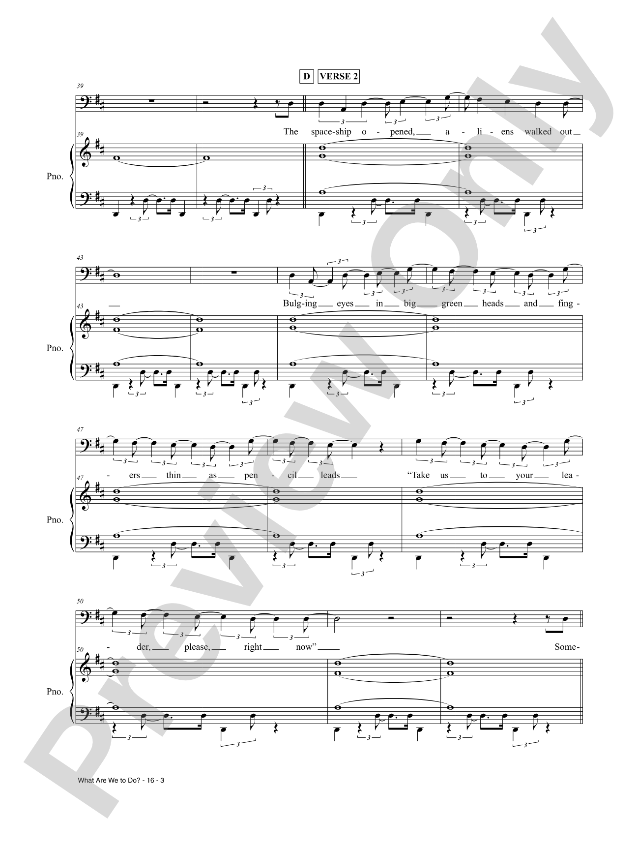 What Are We to Do?: Piano/Vocal
