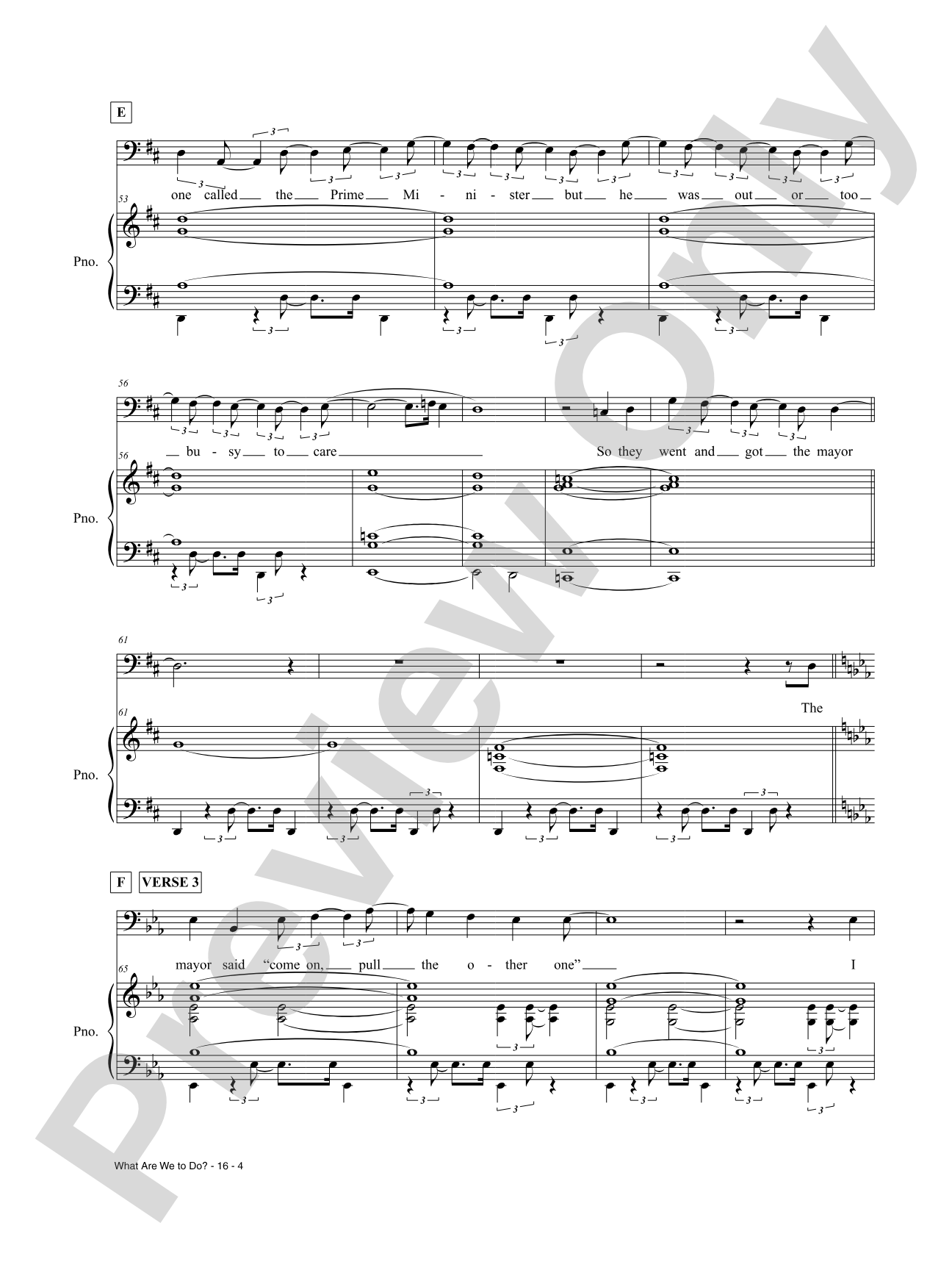 What Are We to Do?: Piano/Vocal