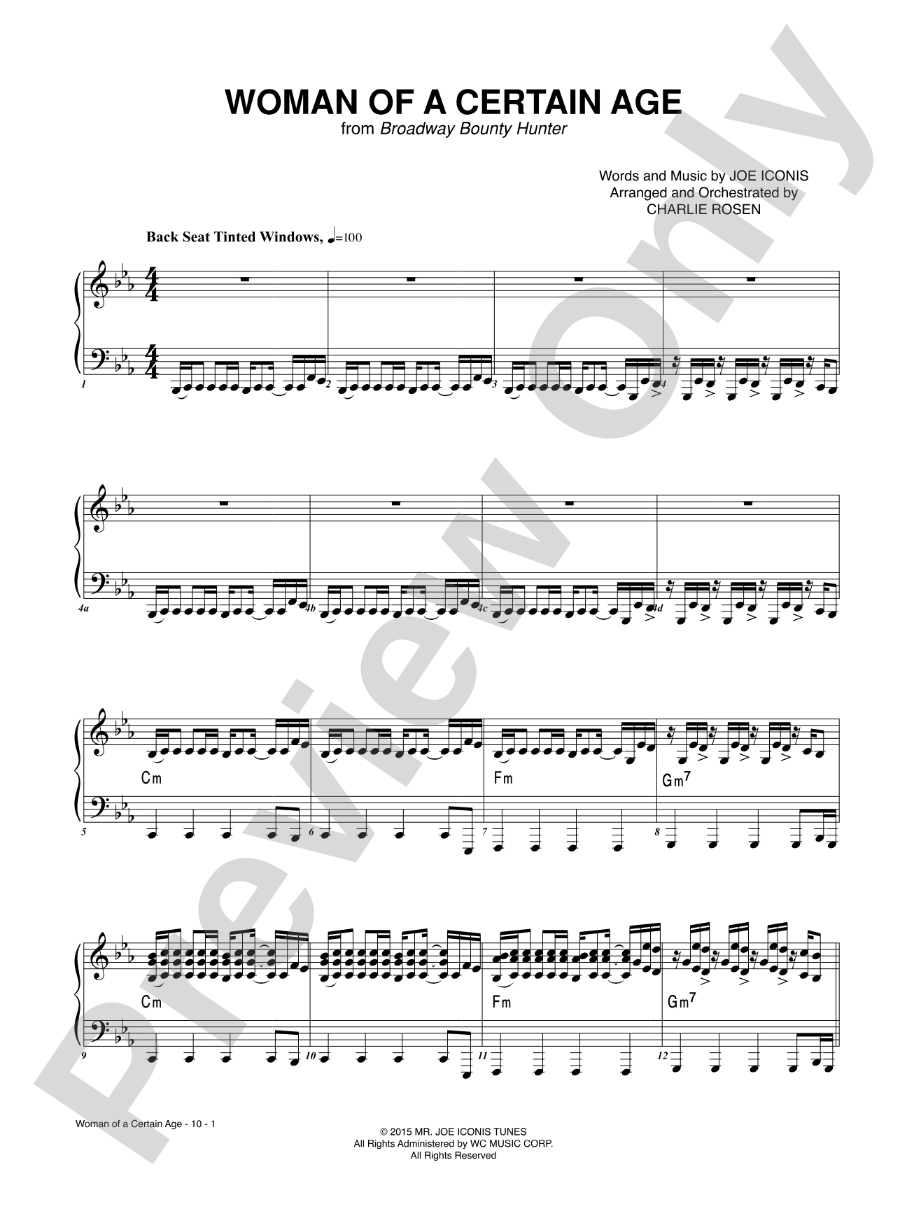 Woman of a Certain Age from <i>Broadway Bounty Hunter</i>: Piano/Vocal