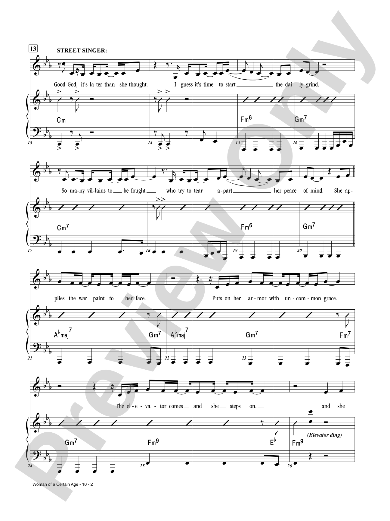 Woman of a Certain Age from <i>Broadway Bounty Hunter</i>: Piano/Vocal