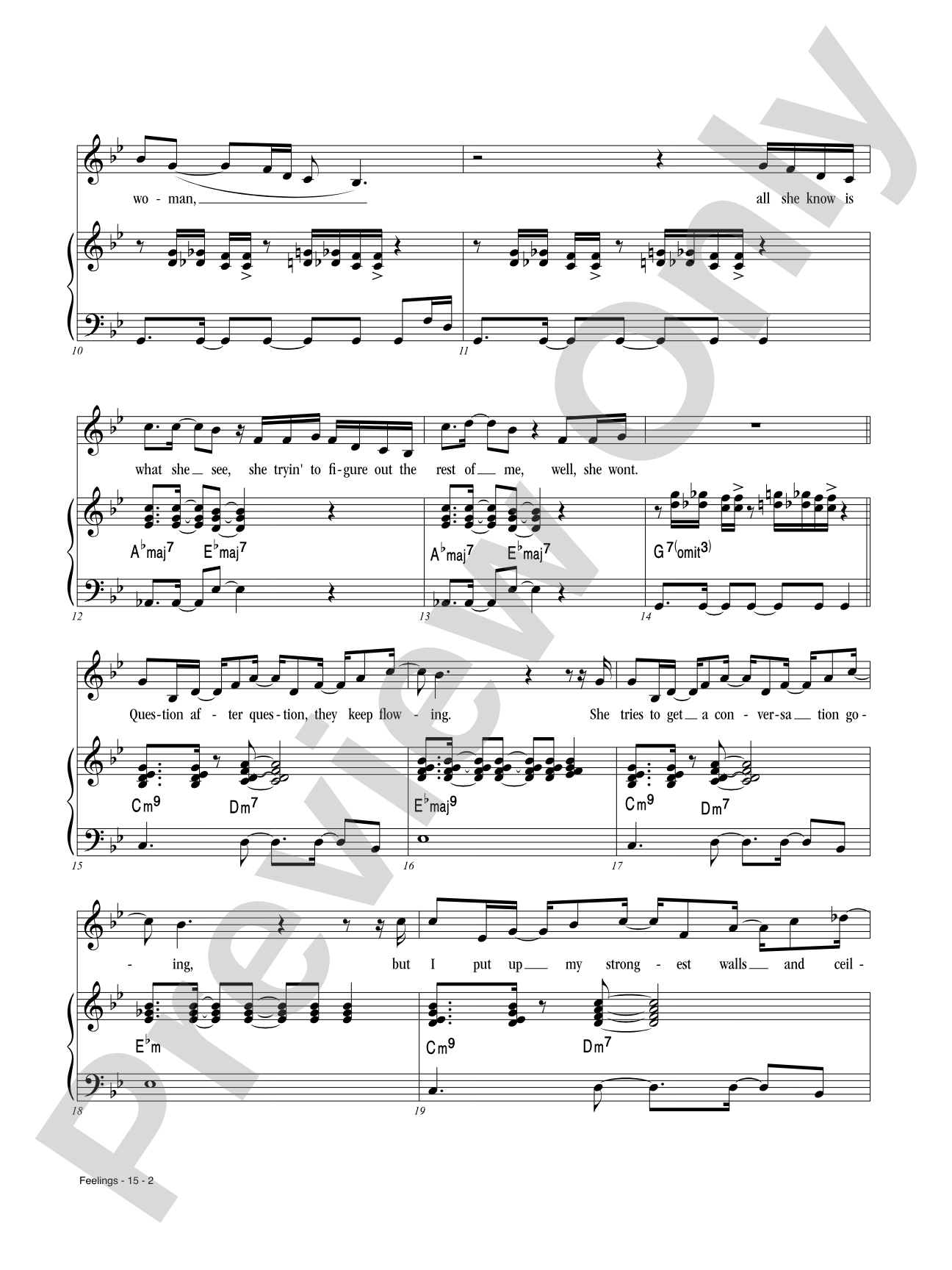 Feelings from <i>Broadway Bounty Hunter</i>: Piano/Vocal