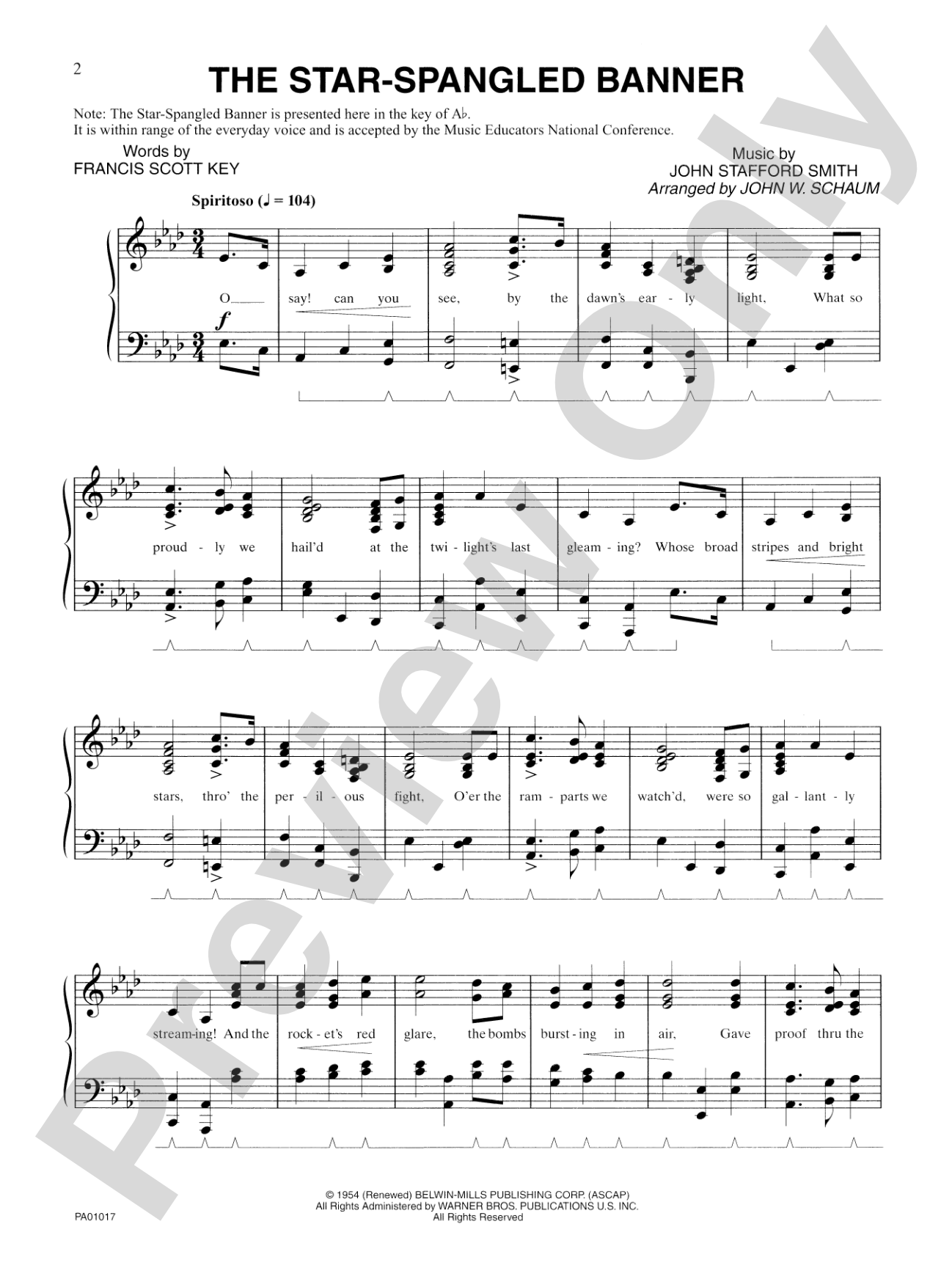 The Star-Spangled Banner / America / America, the Beautiful: Piano