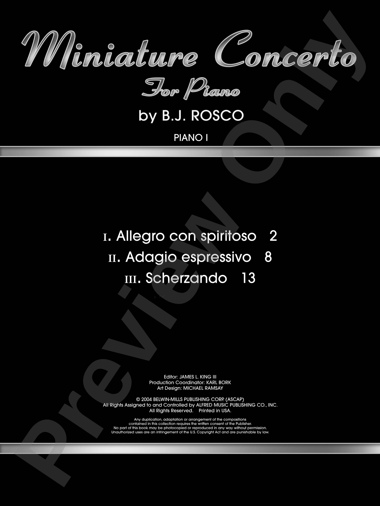 Miniature Concerto - Piano Duo (2 Pianos, 4 Hands): Piano Duets & Four Hands