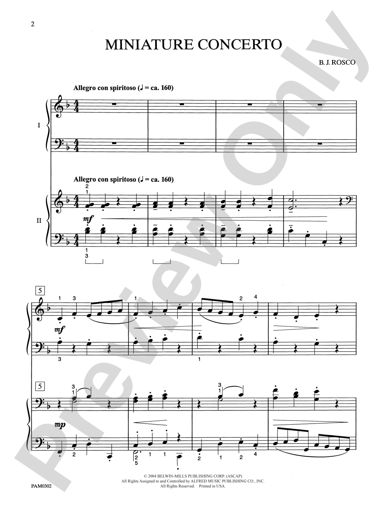 Miniature Concerto - Piano Duo (2 Pianos, 4 Hands): Piano Duets & Four Hands