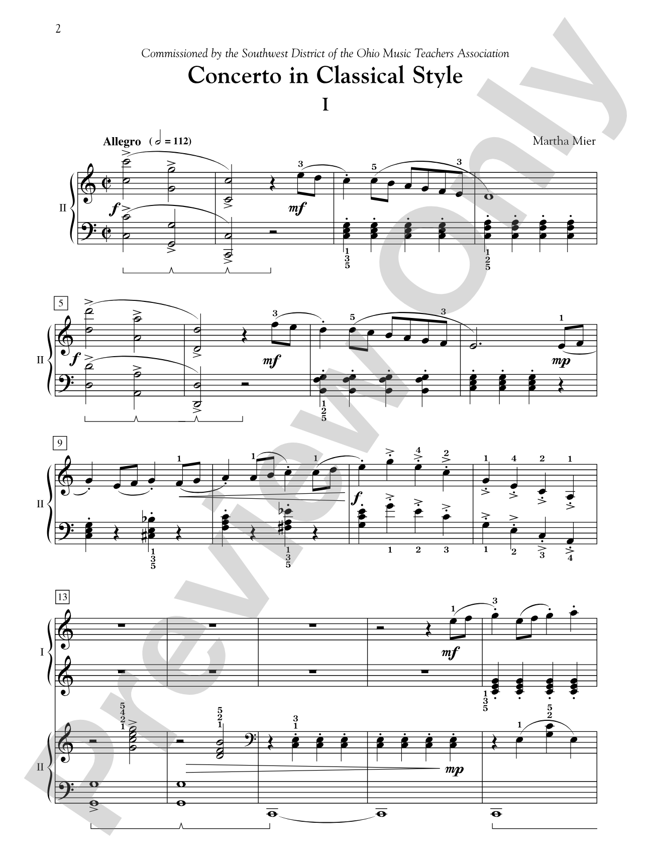 Concerto in Classical Style: In Three Movements for Solo Piano with Piano Accompaniment - Piano Duo (2 Pianos, 4 Hands): Piano Duets & Four Hands