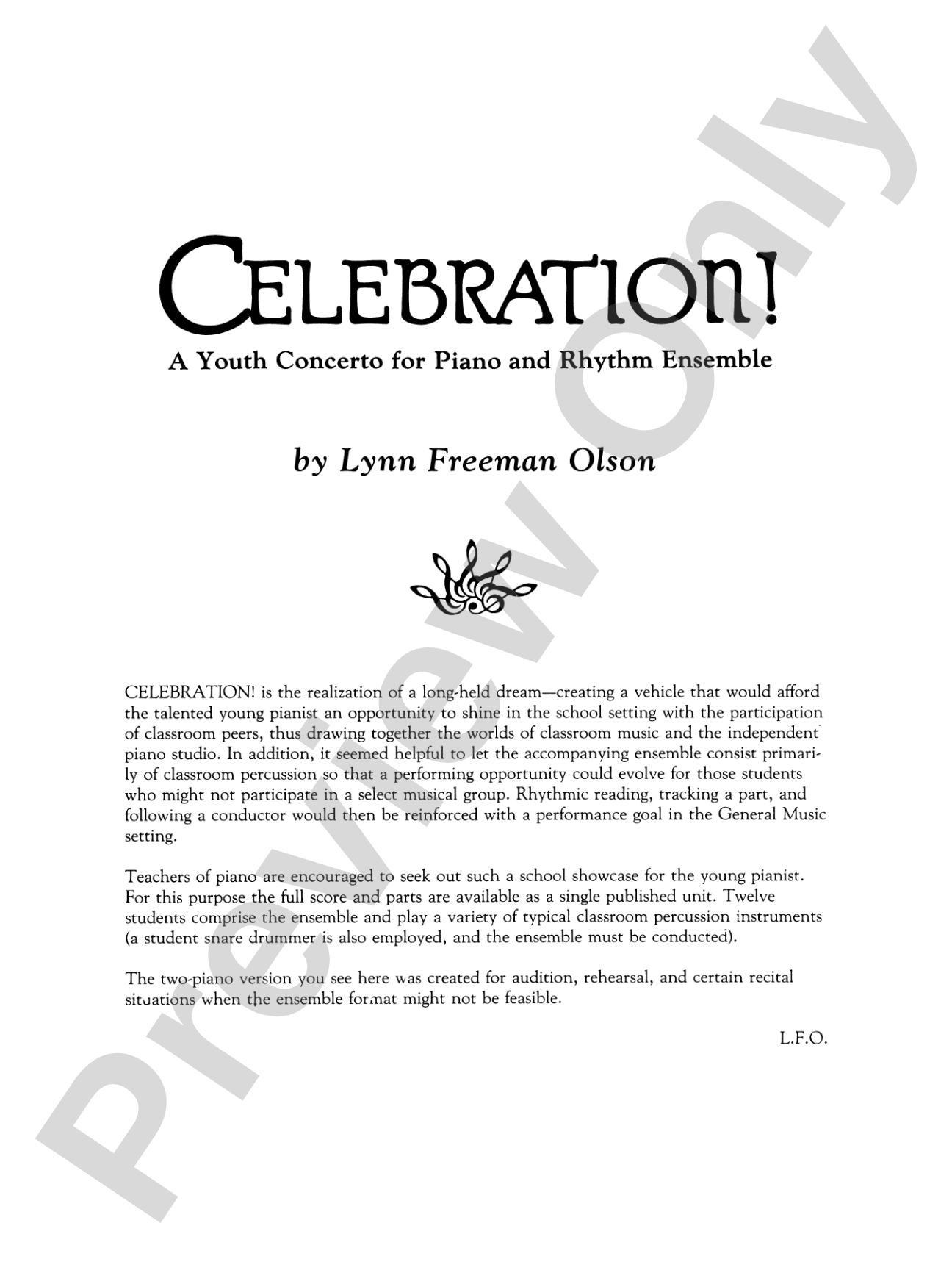 Celebration!: A Youth Concerto for Piano and Rhythm Ensemble - Piano Duo (2 Pianos, 4 Hands): Piano Duets & Four Hands